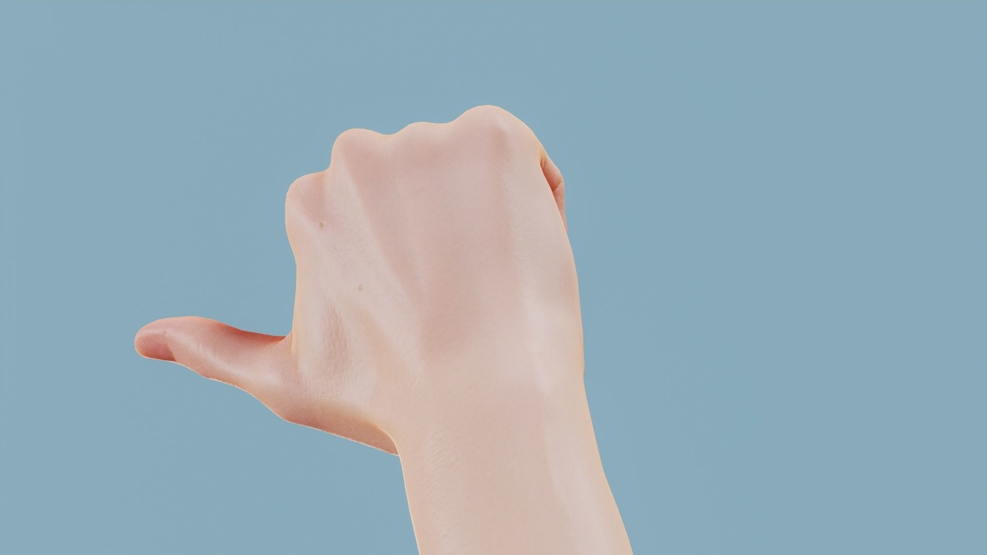 The Hitch Hiker Single Hand 013 Low-poly 3D model_5