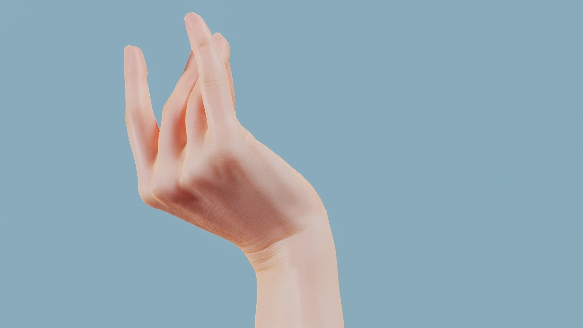 The Cow Single Hand 016 Low-poly 3D model_5