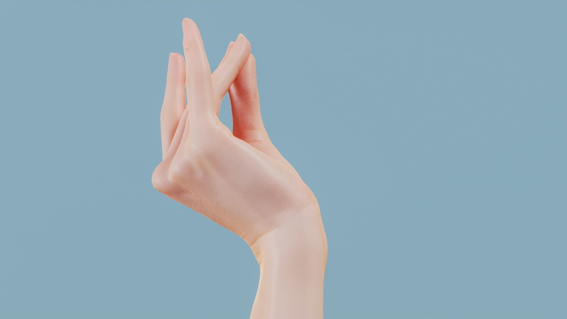 The Cow Single Hand 016 Low-poly 3D model_4