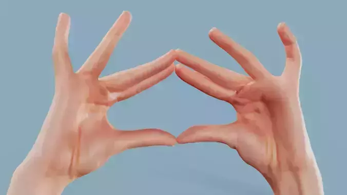 Talk The Talk Duo Hands 012 Low-poly 3D model