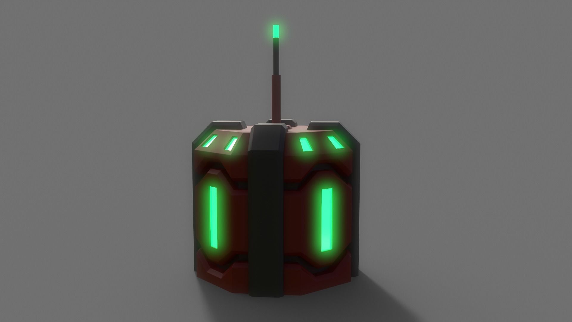 PBR Sci-Fi Building A03 Low-poly 3D model_6