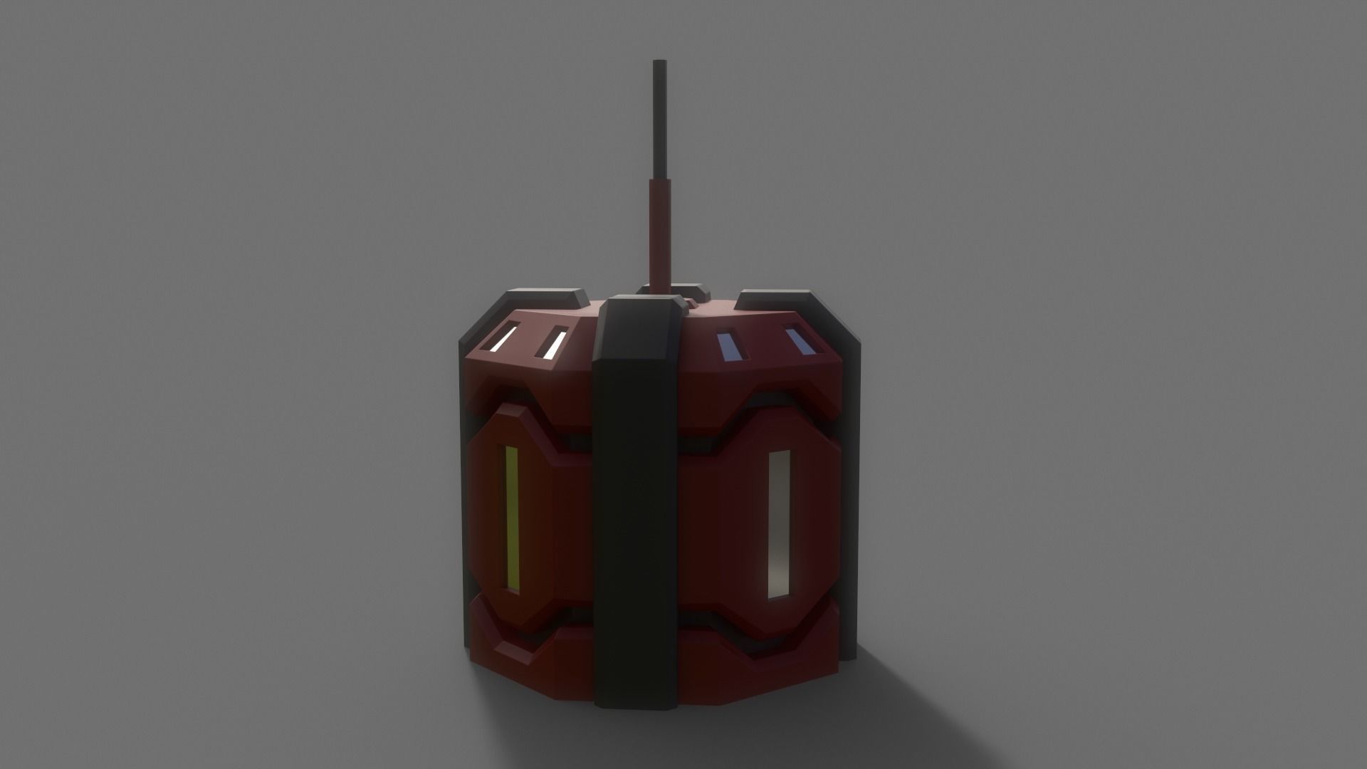 PBR Sci-Fi Building A03 Low-poly 3D model_9