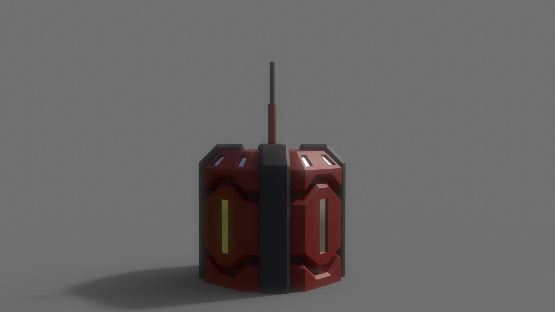 PBR Sci-Fi Building A03 Low-poly 3D model_8