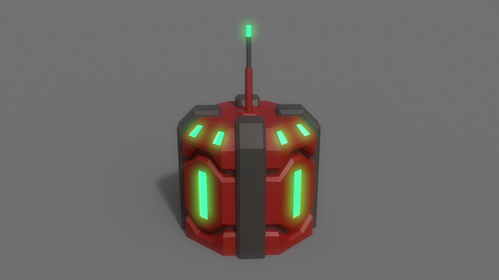 PBR Sci-Fi Building A03 Low-poly 3D model_4