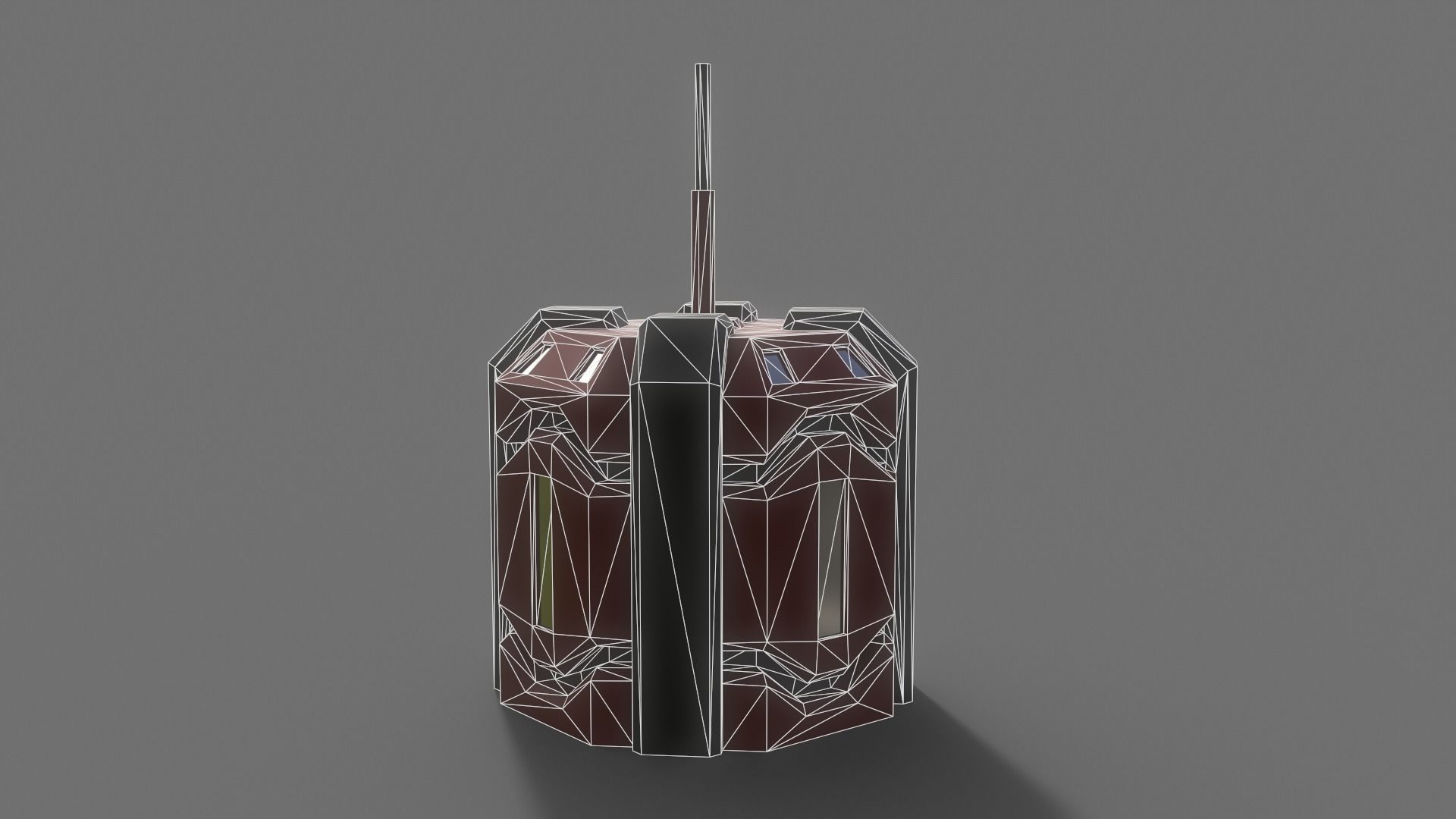 PBR Sci-Fi Building A03 Low-poly 3D model_12