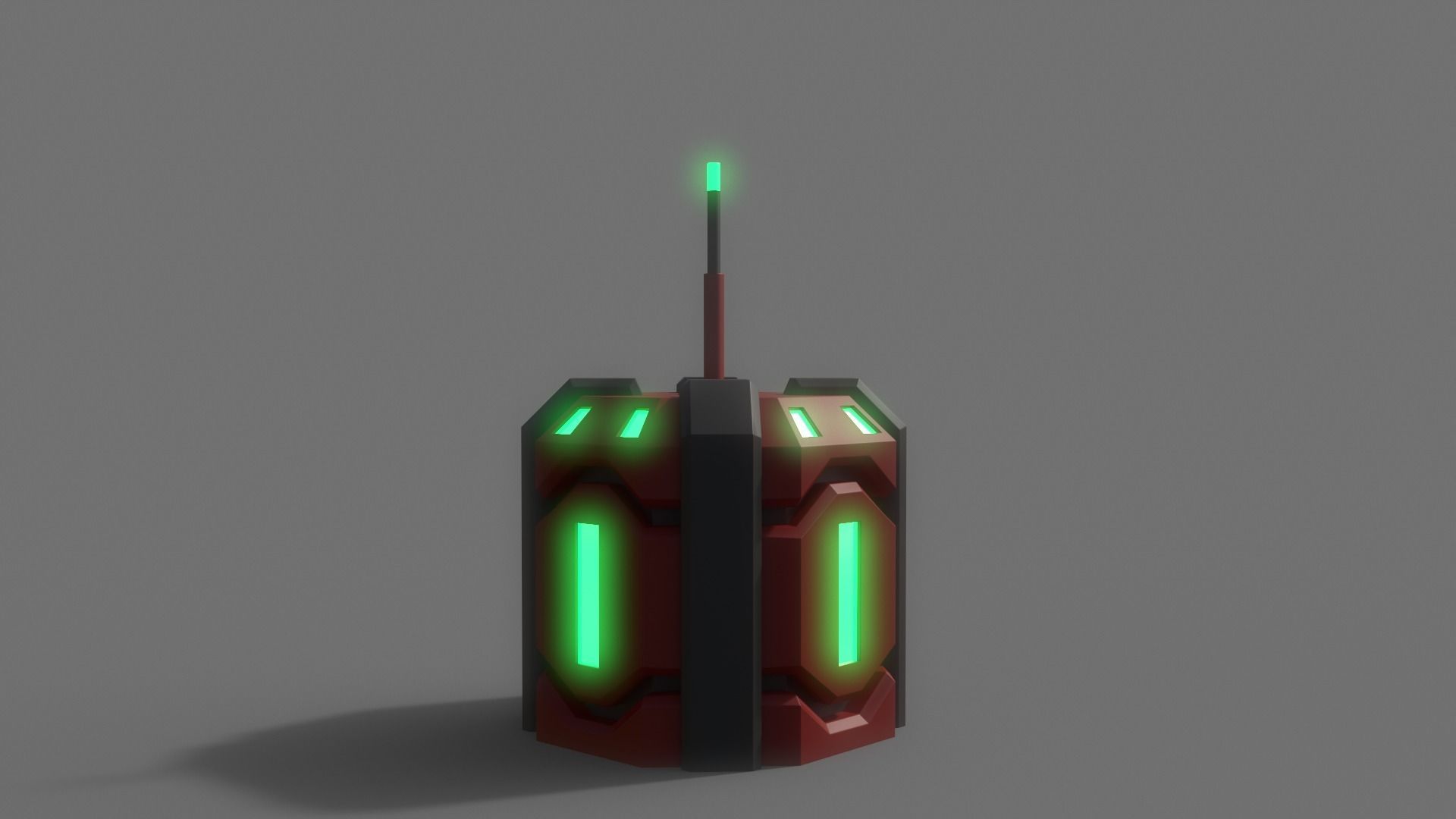 PBR Sci-Fi Building A03 Low-poly 3D model_5