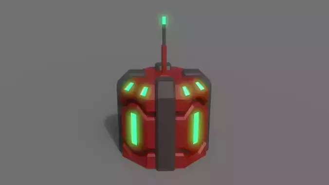 PBR Sci-Fi Building A03 Low-poly 3D model