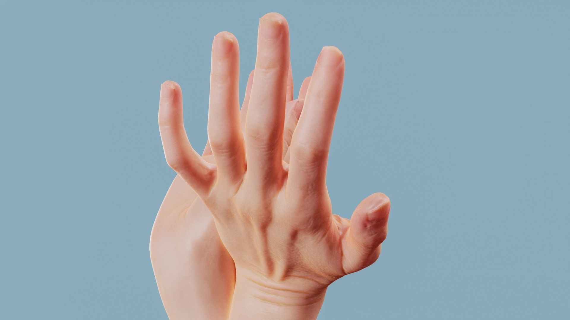 Satellite Receiver Duo Hands 016 Low-poly 3D model_3