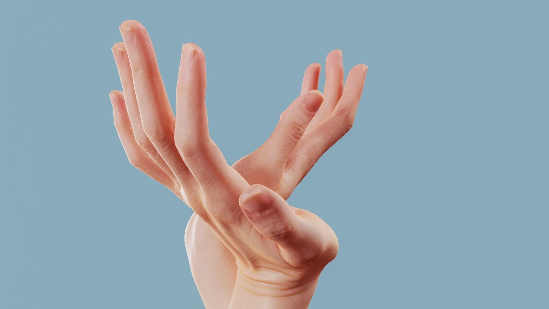 Satellite Receiver Duo Hands 016 Low-poly 3D model_2