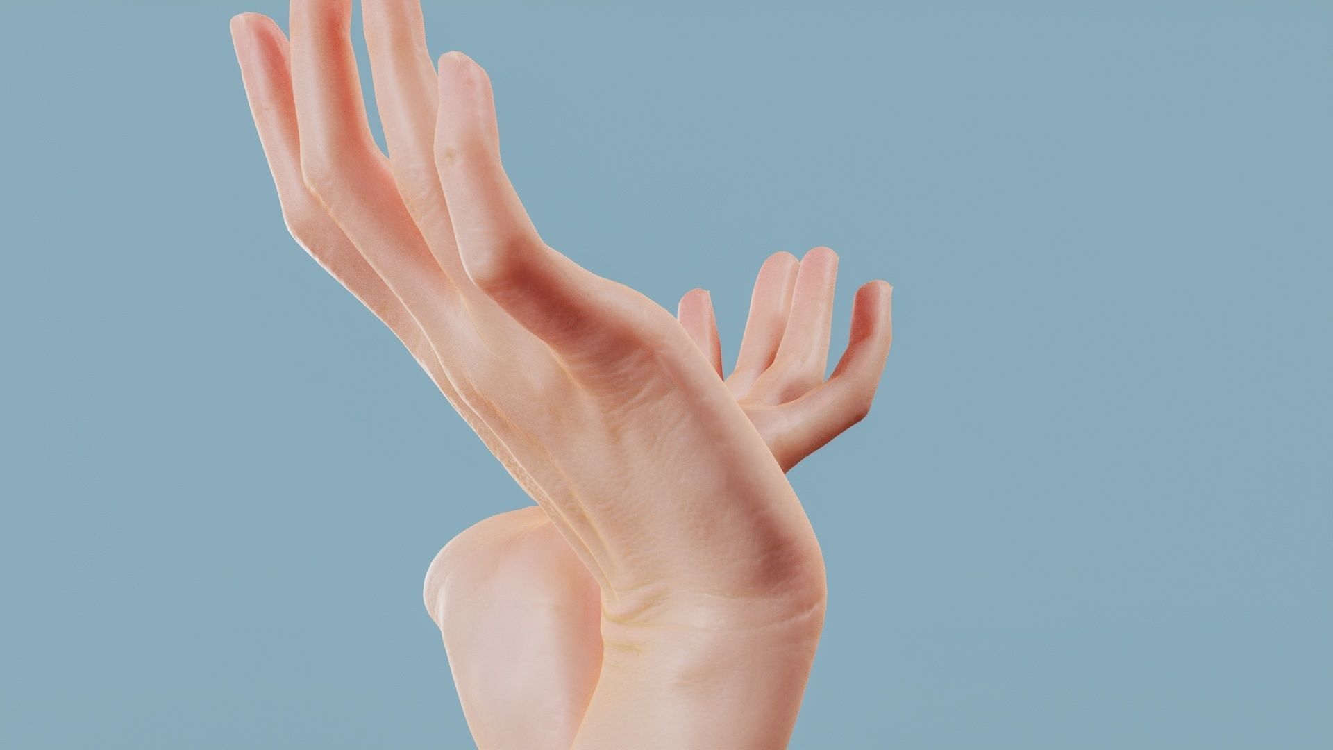 Satellite Receiver Duo Hands 016 Low-poly 3D model_8