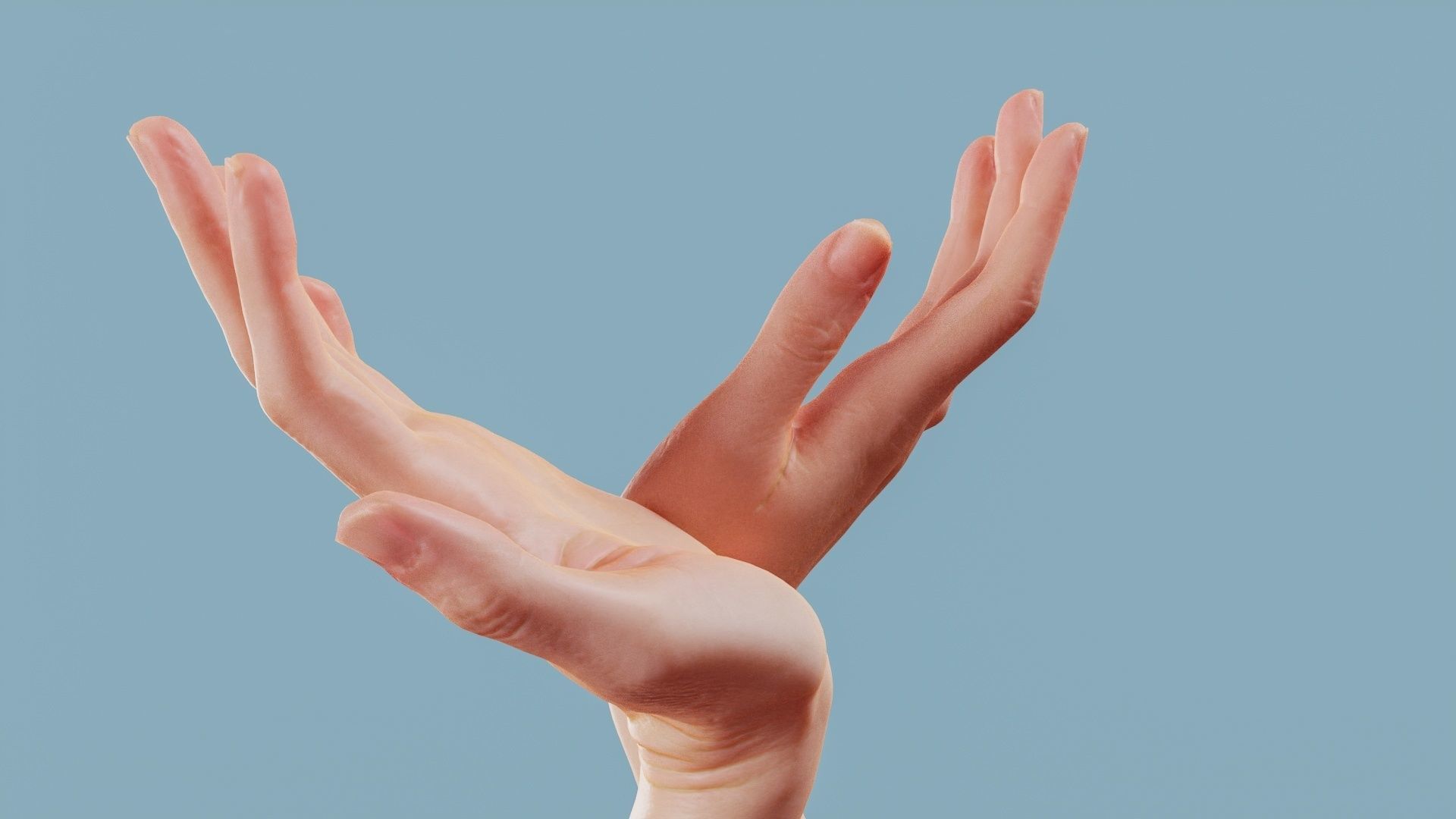 Satellite Receiver Duo Hands 016 Low-poly 3D model_1