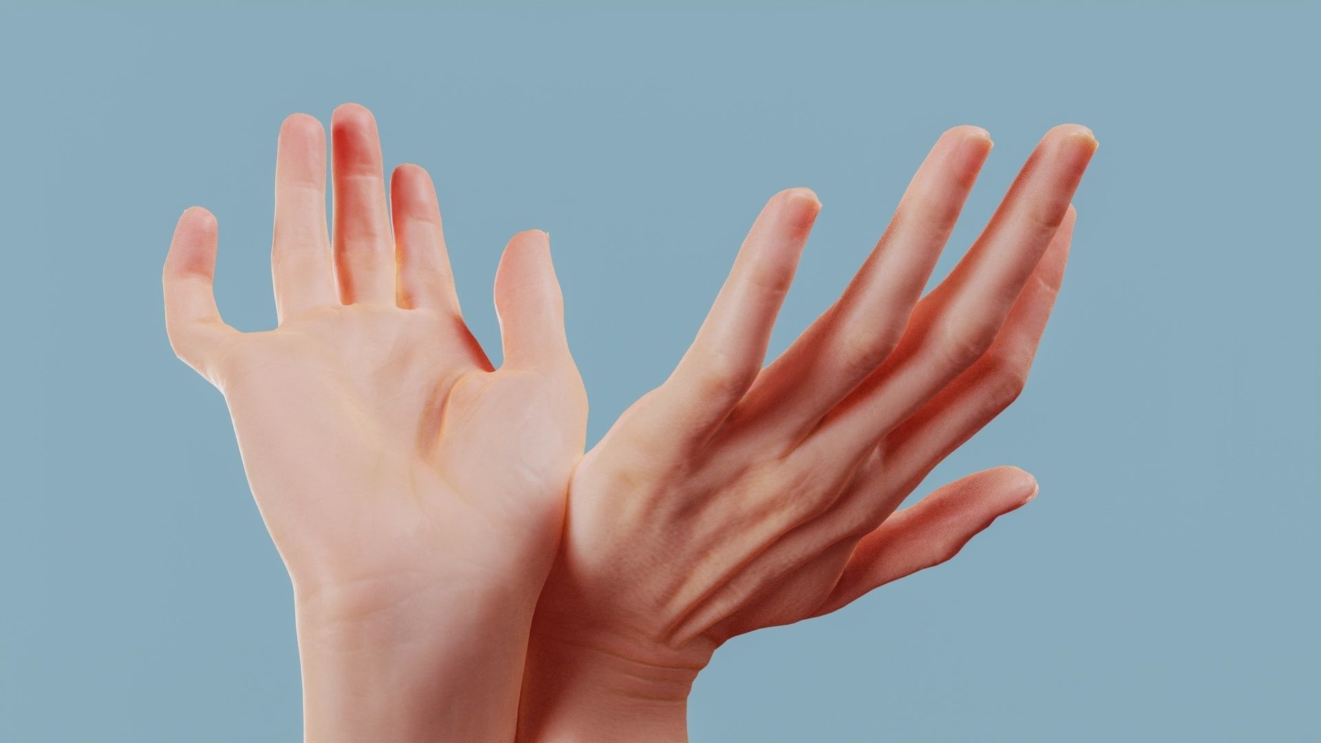 Satellite Receiver Duo Hands 016 Low-poly 3D model_5