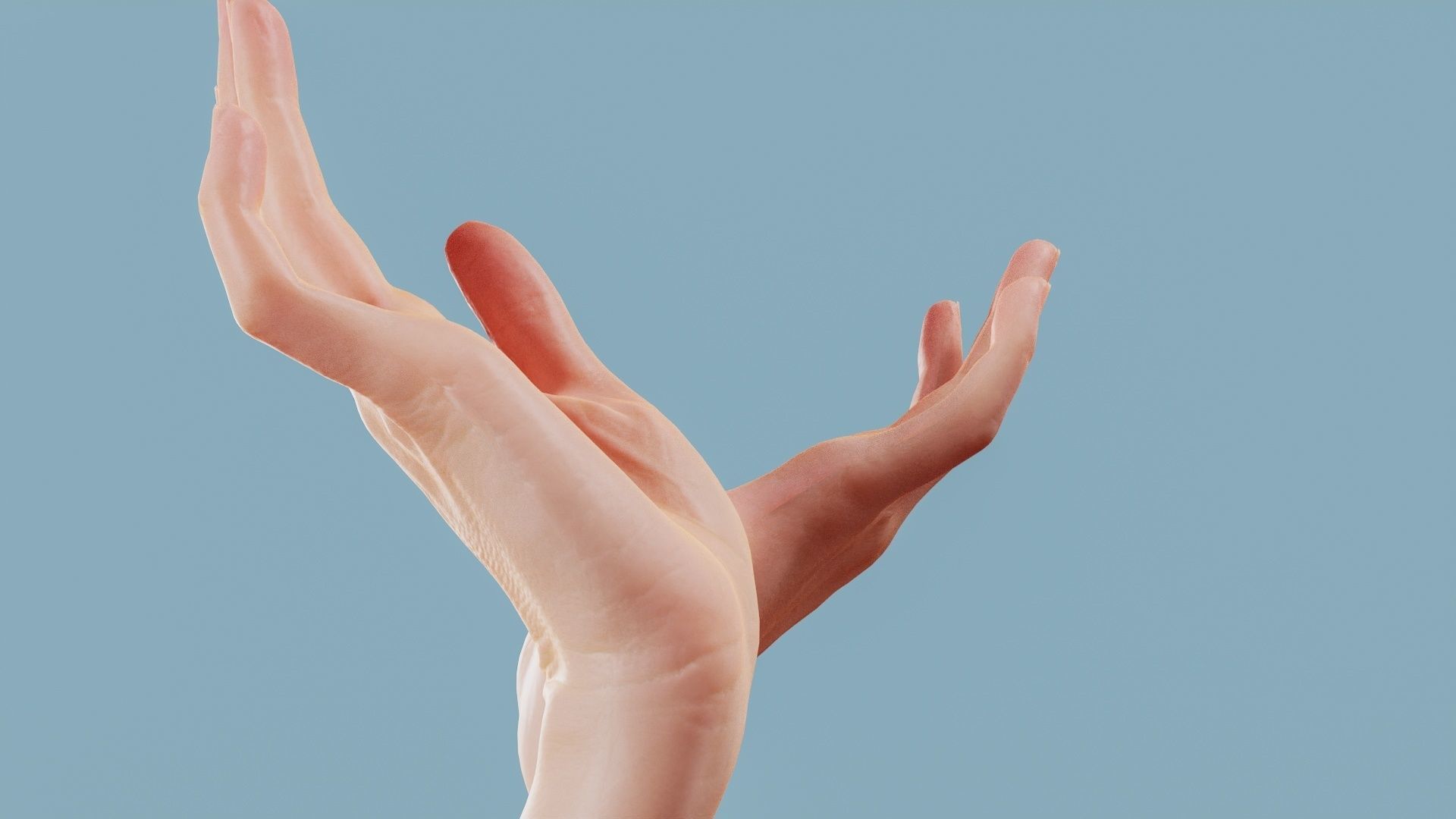 Satellite Receiver Duo Hands 016 Low-poly 3D model_7