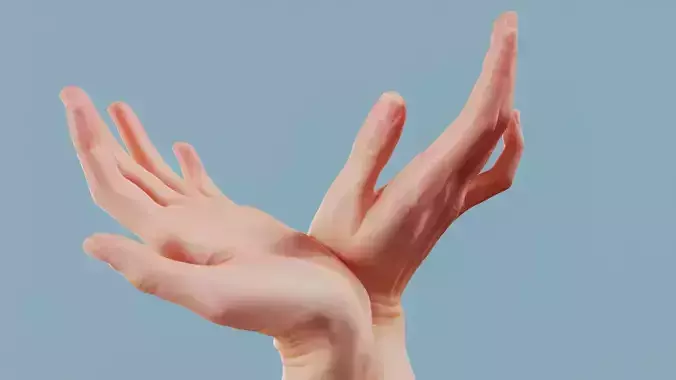 Satellite Receiver Duo Hands 016 Low-poly 3D model
