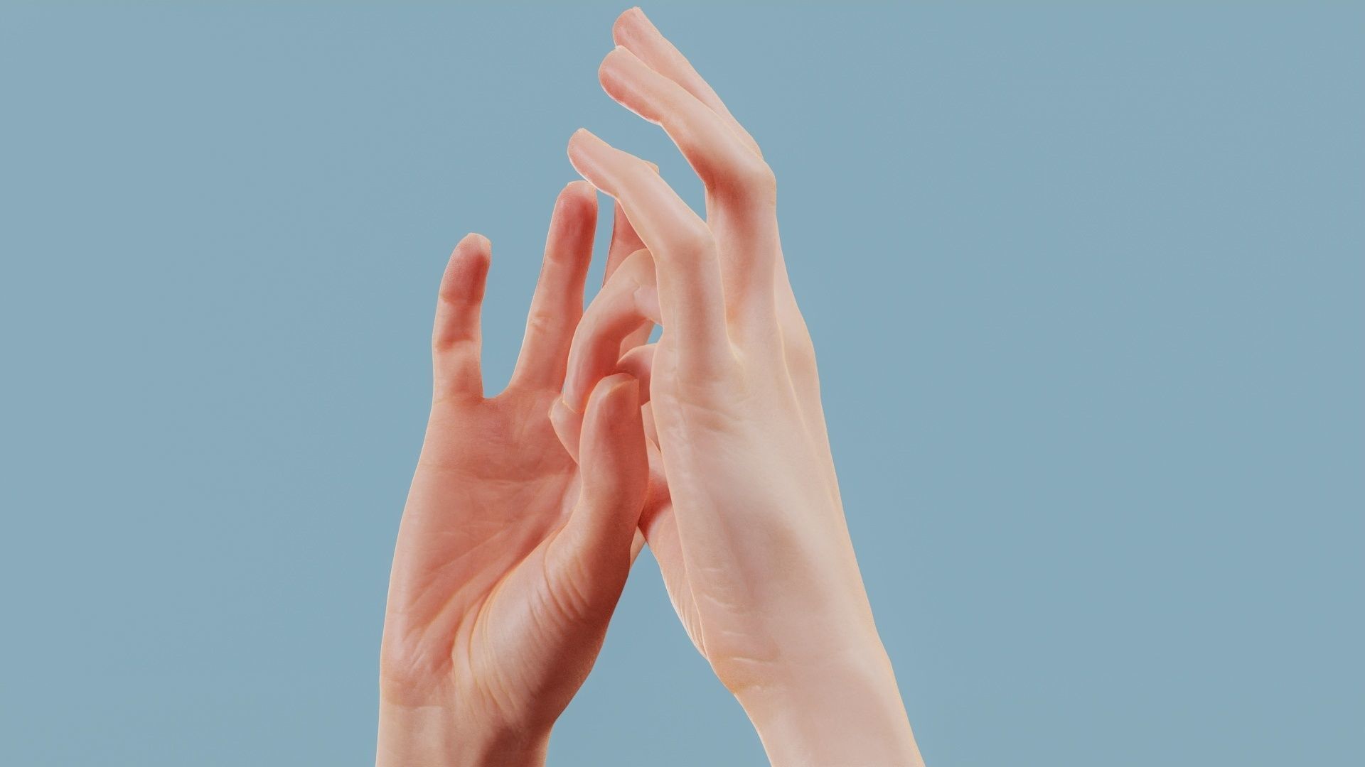 Ring Fingers Duo Hands 015 Low-poly 3D model_10