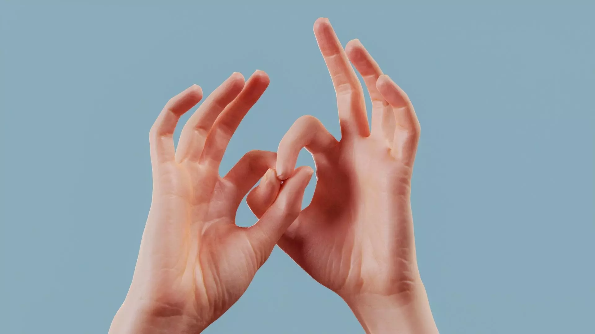 Ring Fingers Duo Hands 015 Low-poly 3D model_0