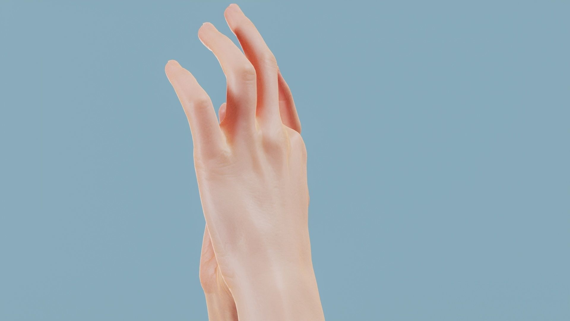 Ring Fingers Duo Hands 015 Low-poly 3D model_9