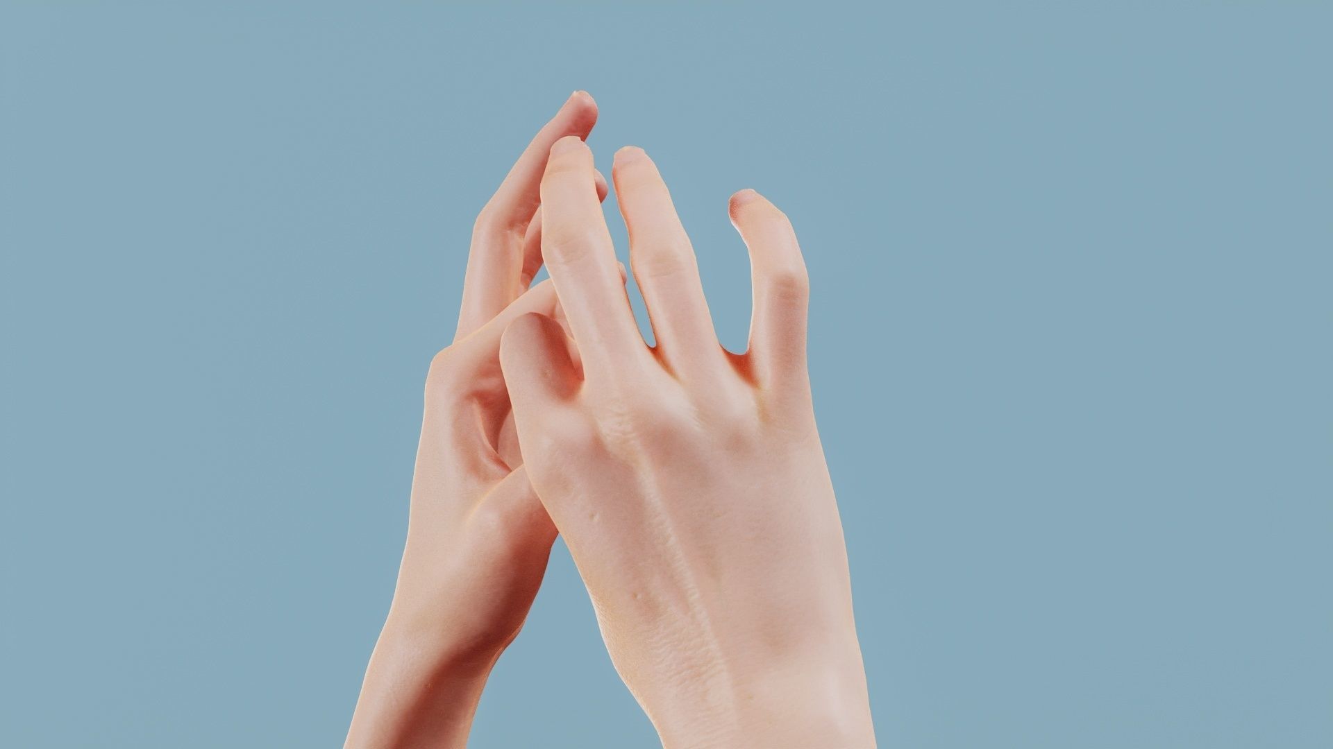 Ring Fingers Duo Hands 015 Low-poly 3D model_4