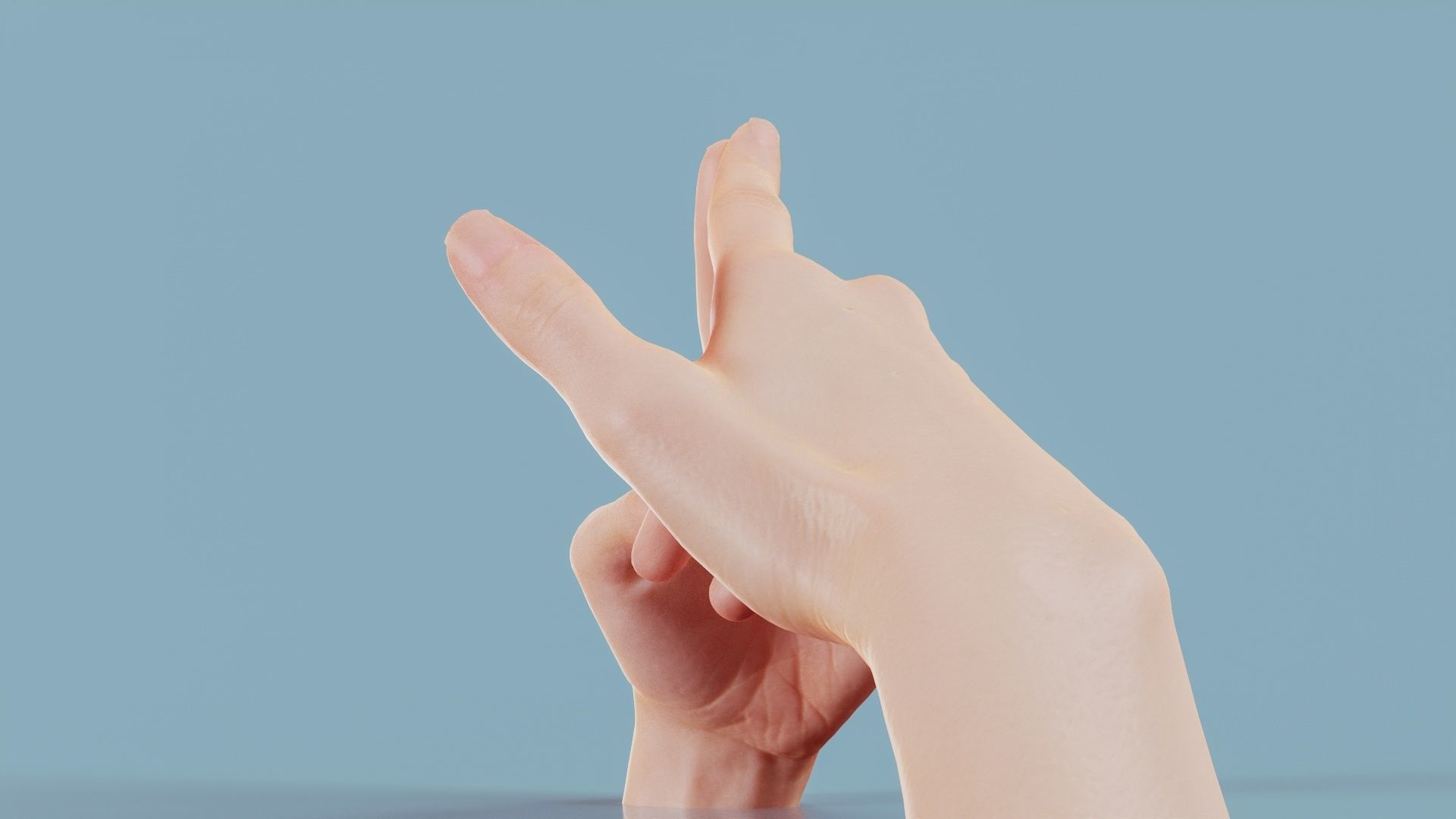 Pensive Duo Hands 020 Low-poly 3D model_9