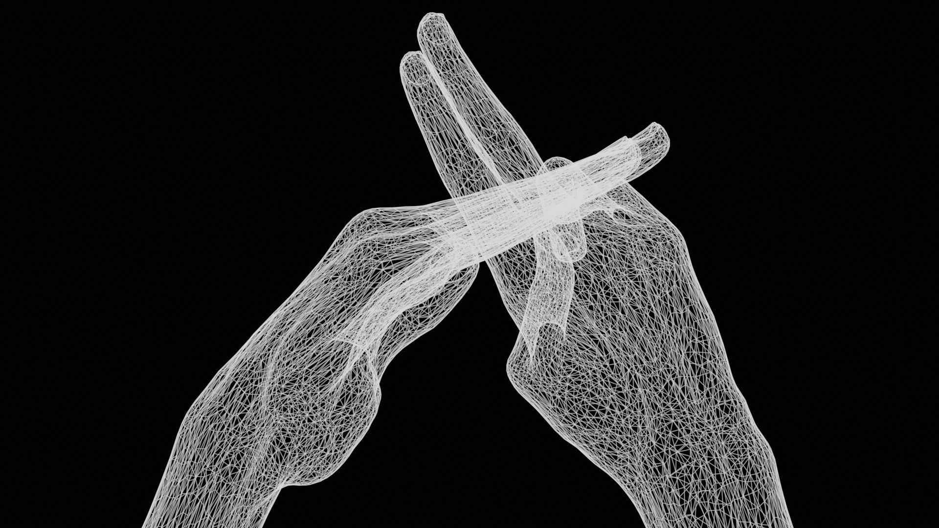 No Smoking Duo Hands 014 Low-poly 3D model_13