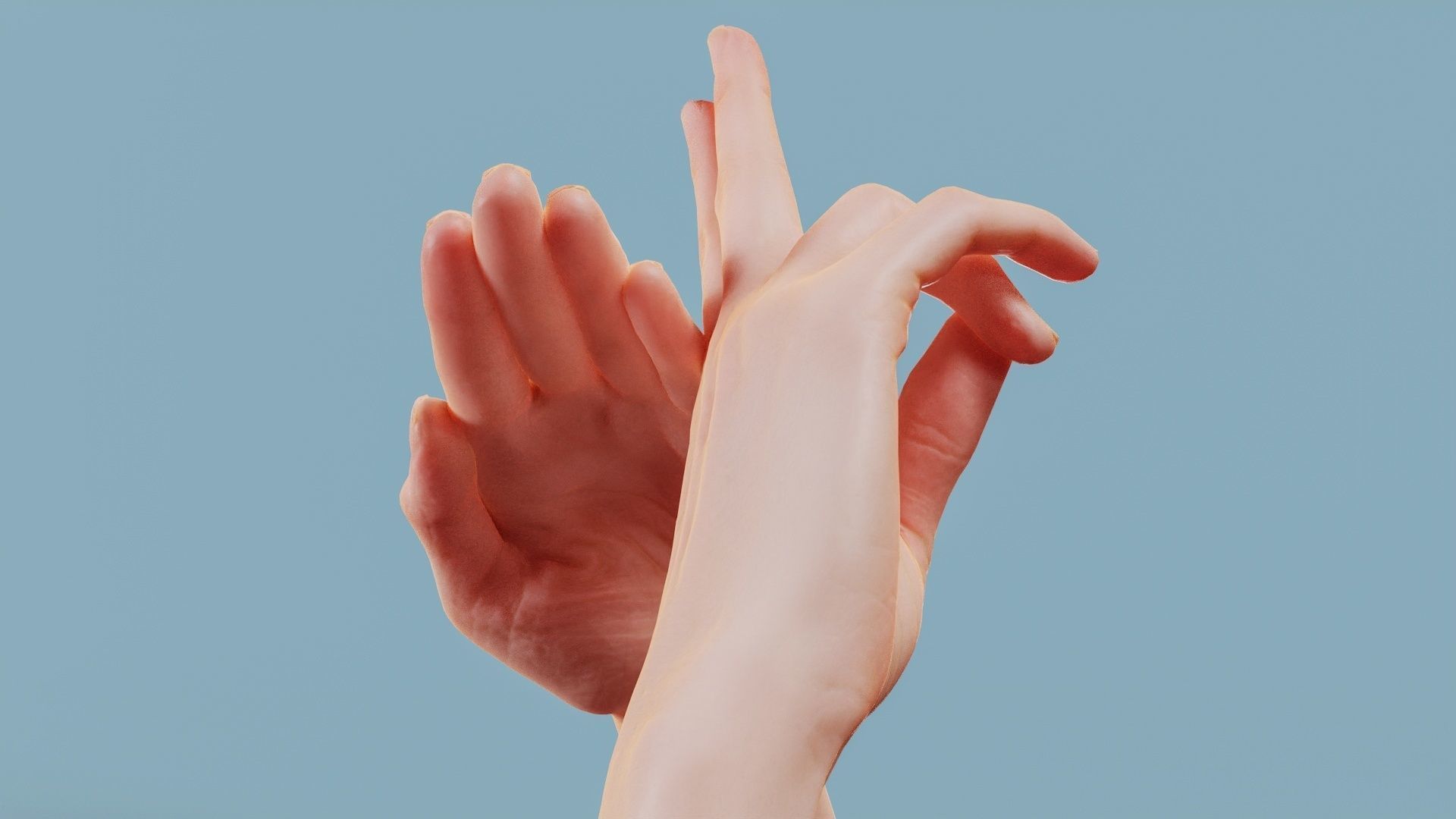 No Smoking Duo Hands 014 Low-poly 3D model_3