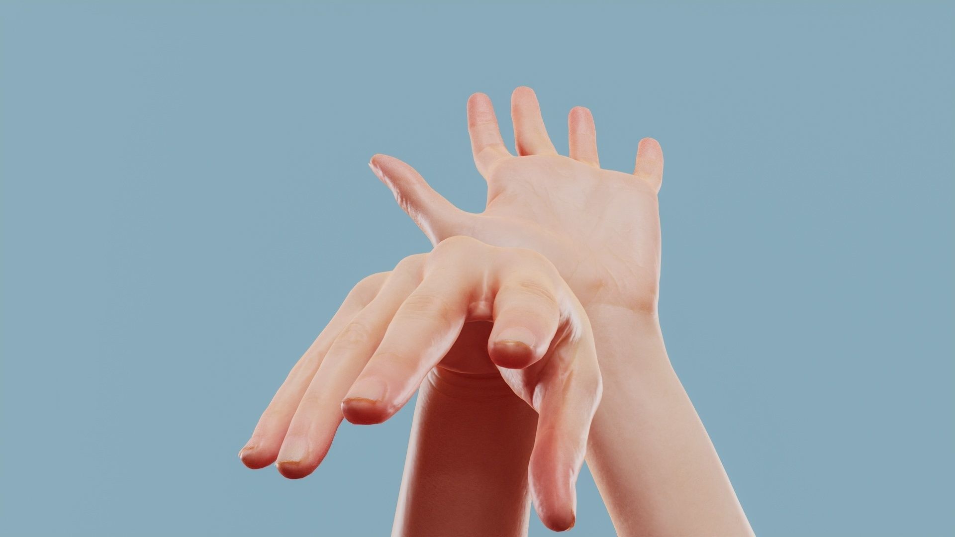 Leave Me Alone Duo Hands 024 Low-poly 3D model_2