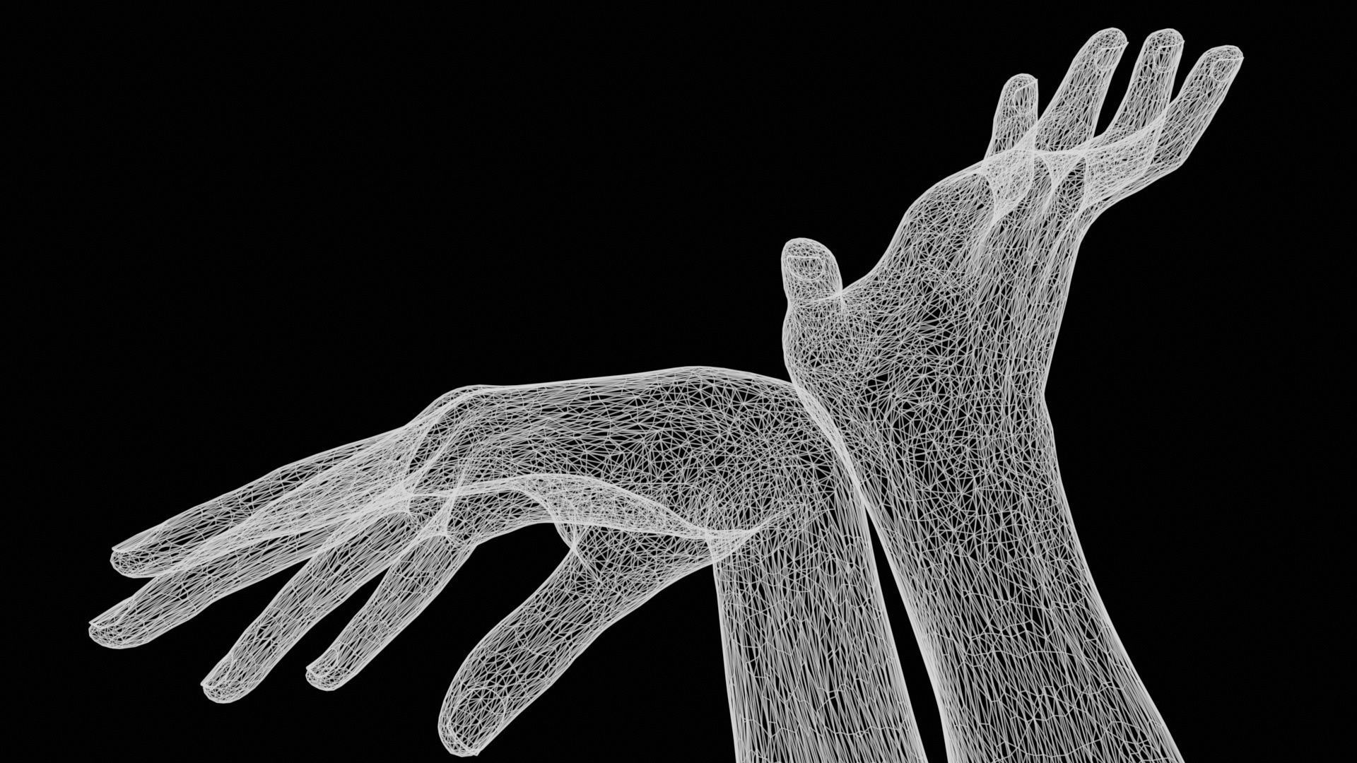 Leave Me Alone Duo Hands 024 Low-poly 3D model_12