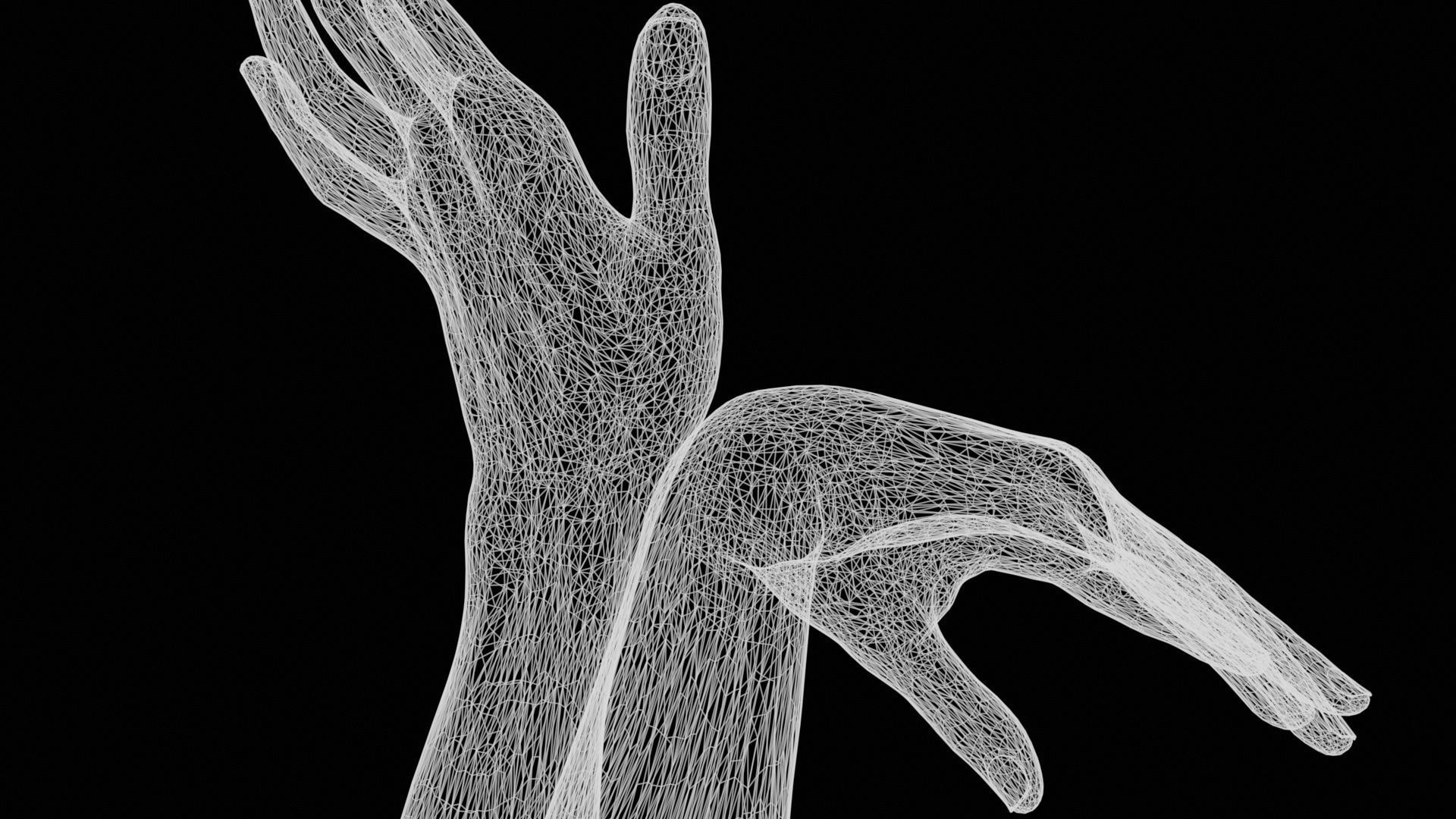 Leave Me Alone Duo Hands 024 Low-poly 3D model_13