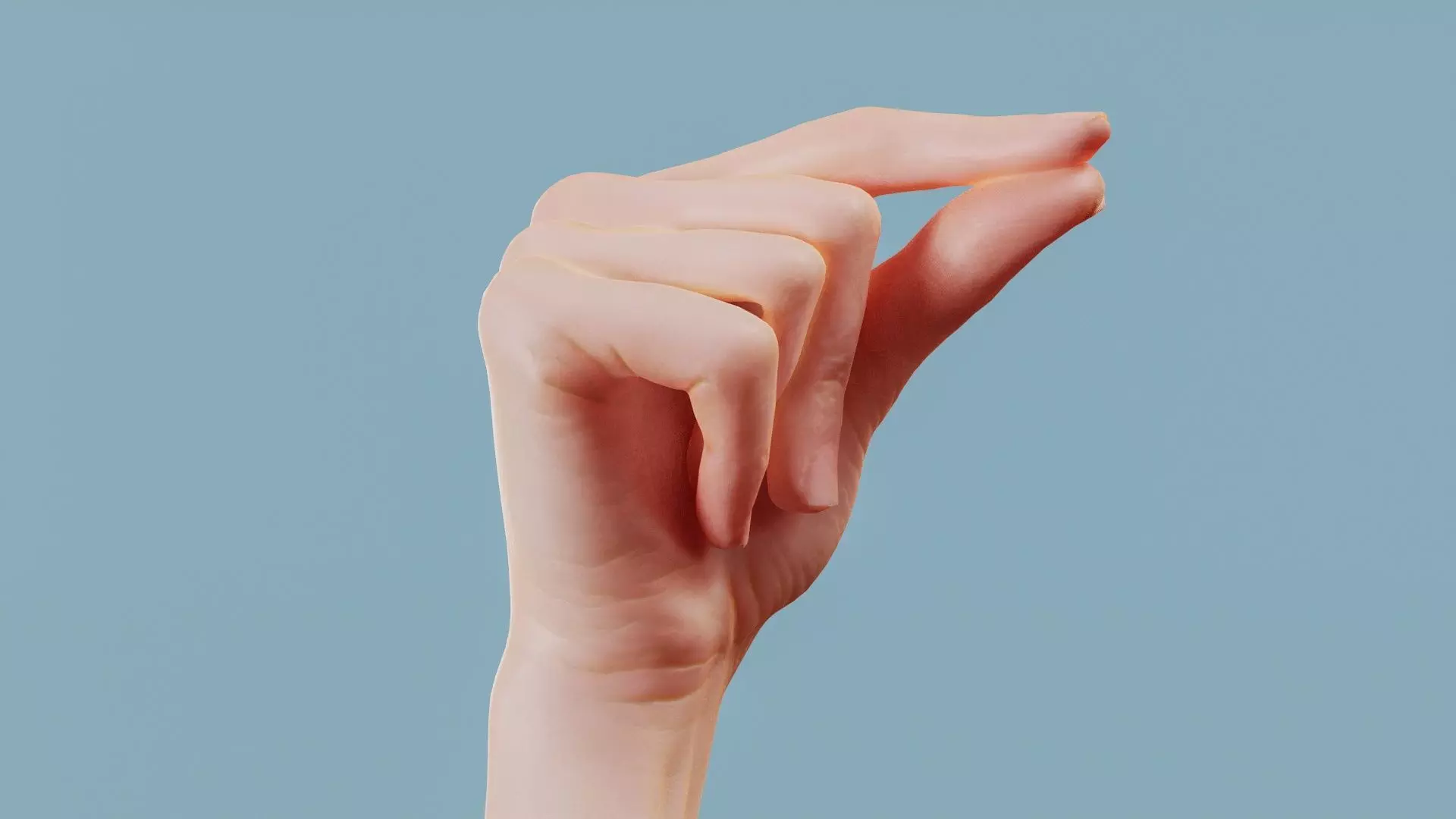 Just a Little Single Hand 023 Low-poly 3D model_0