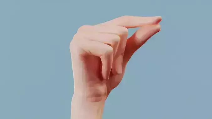 Just a Little Single Hand 023 Low-poly 3D model