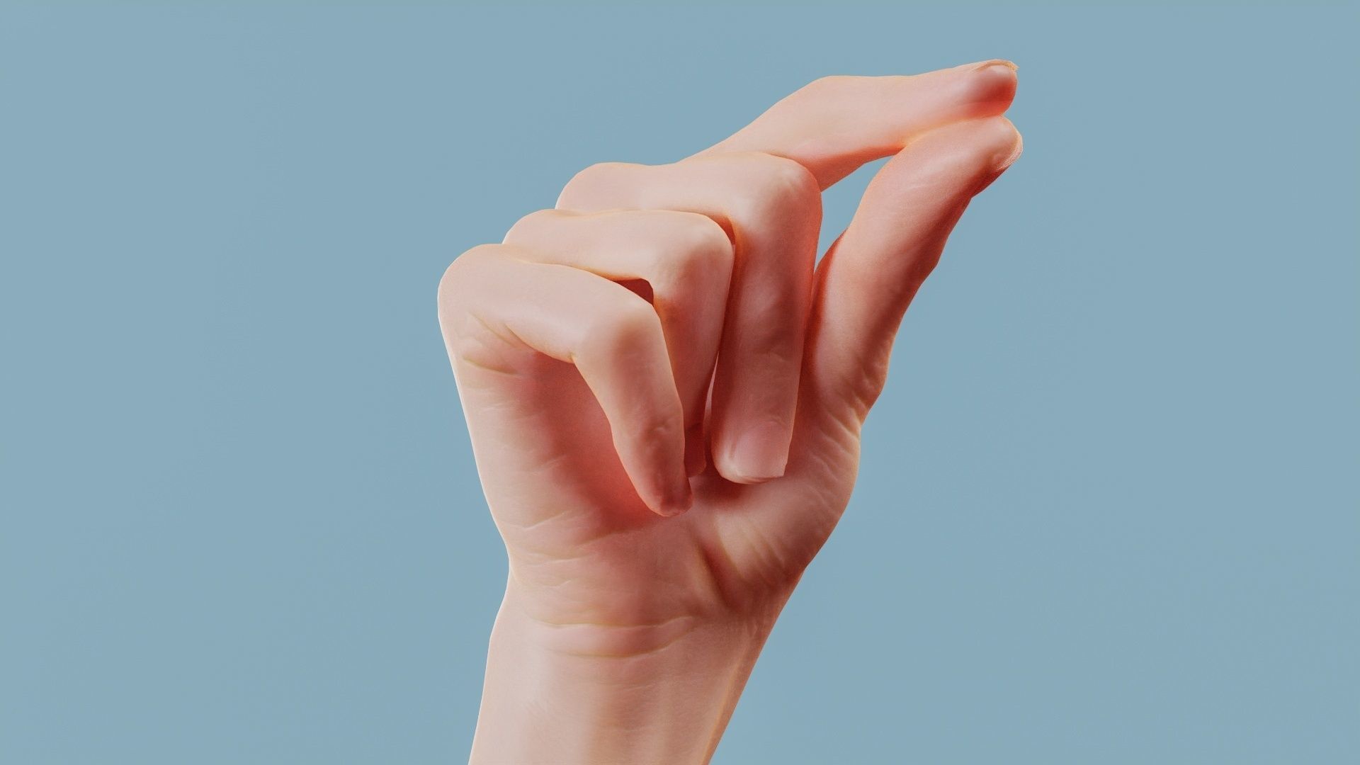 Just a Little Single Hand 023 Low-poly 3D model_11