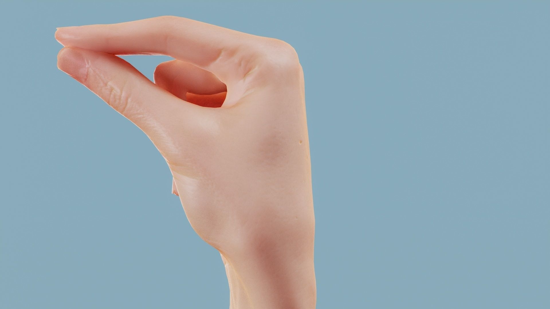 Just a Little Single Hand 023 Low-poly 3D model_7