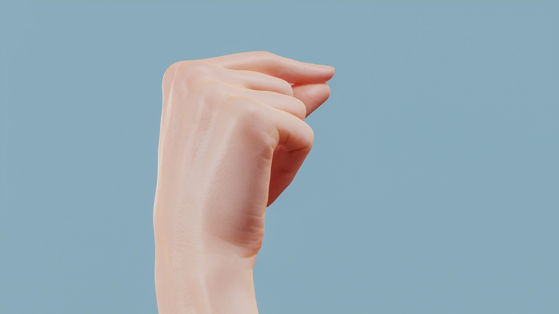 Just a Little Single Hand 023 Low-poly 3D model_2