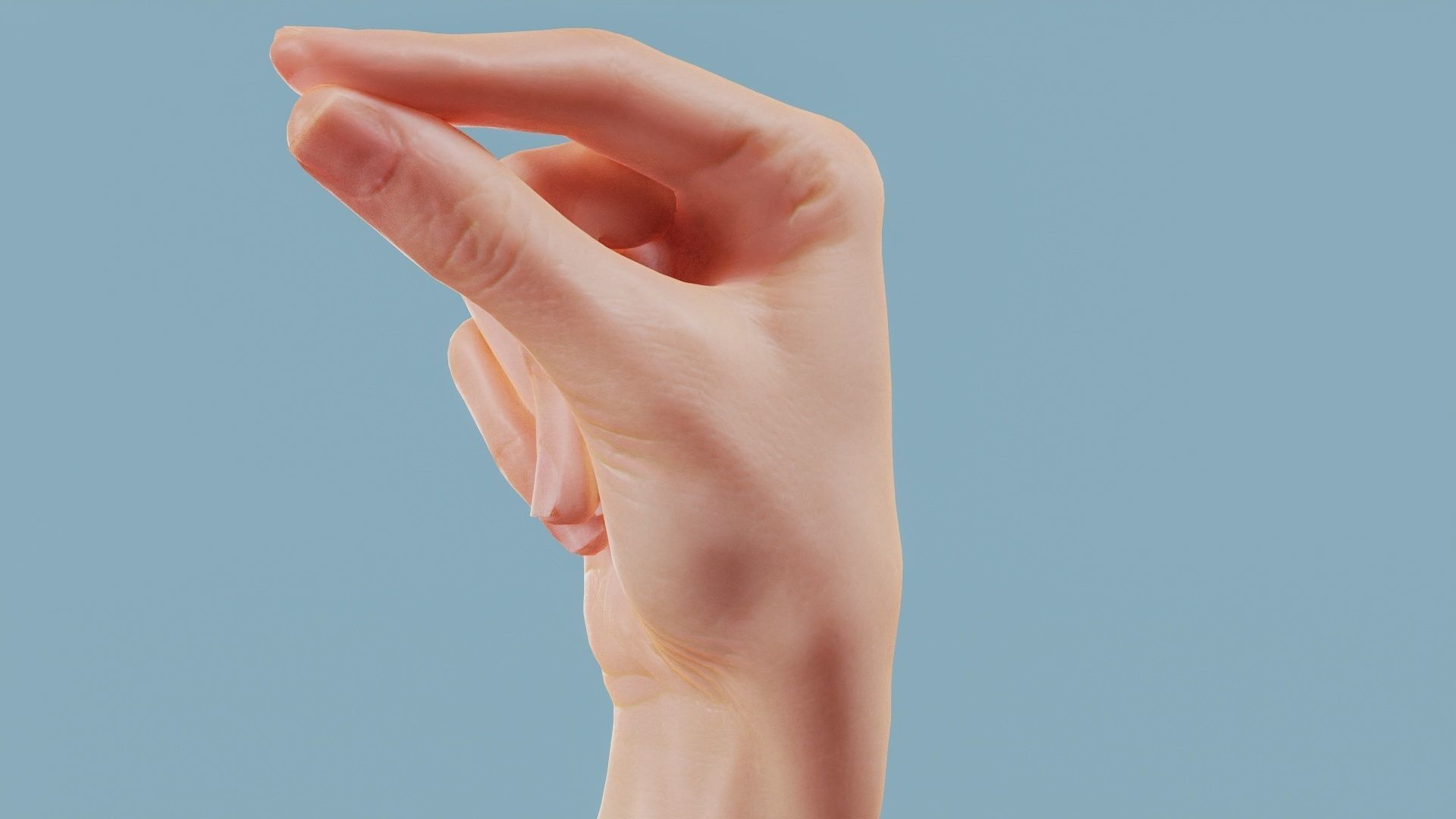 Just a Little Single Hand 023 Low-poly 3D model_8