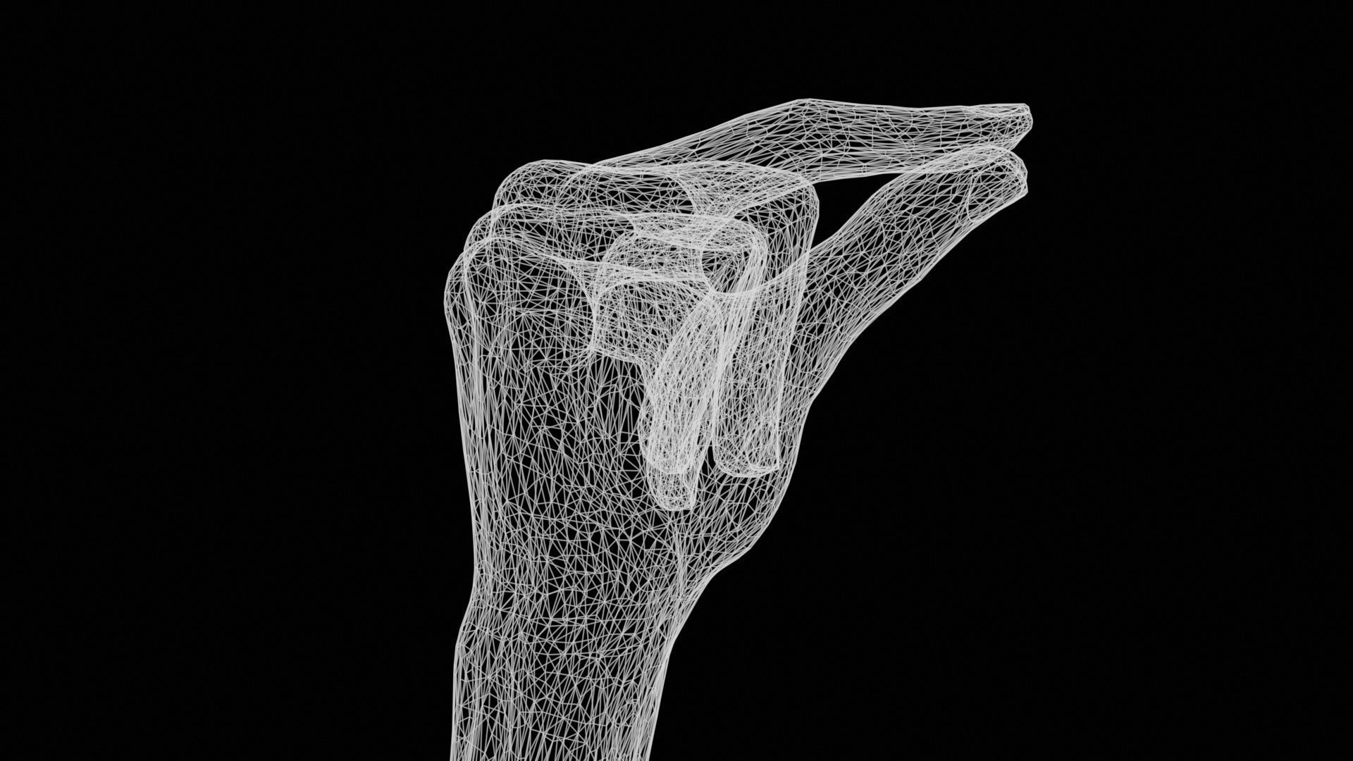 Just a Little Single Hand 023 Low-poly 3D model_12