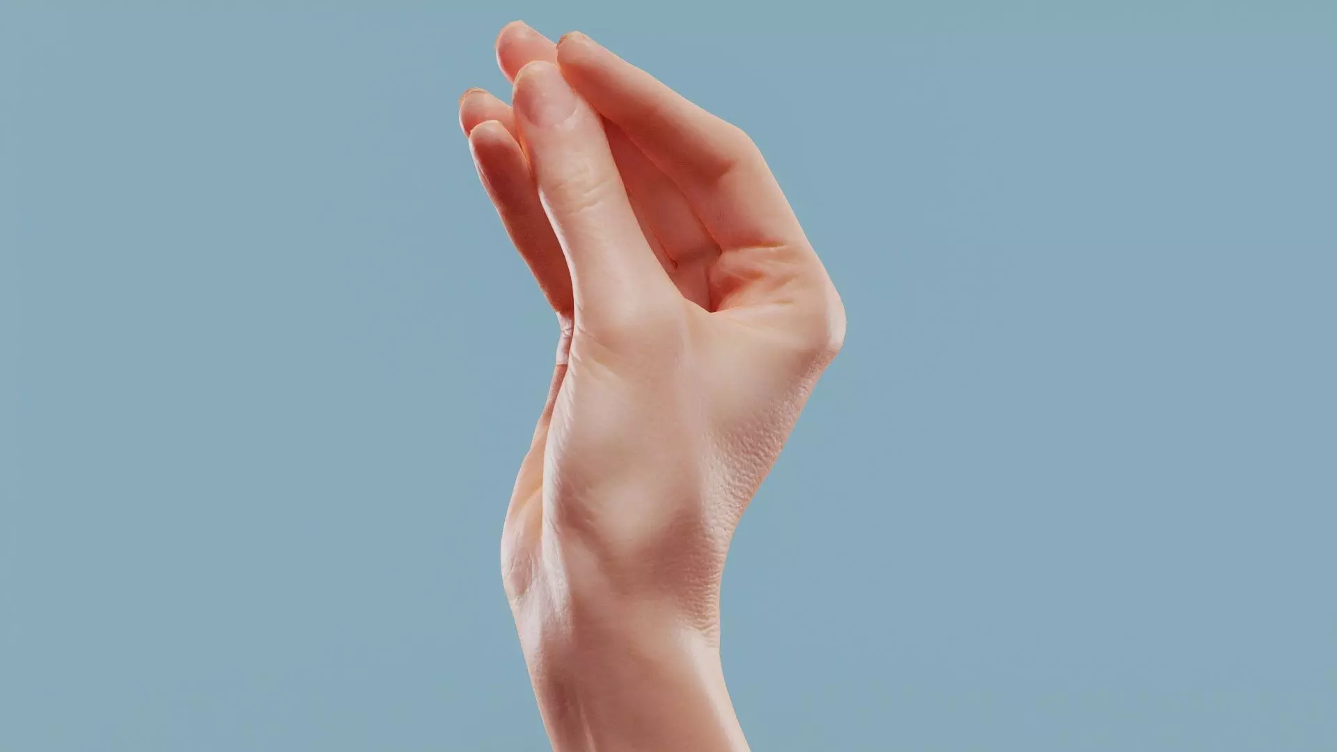 Italian Explanations Single Hand 017 Low-poly 3D model