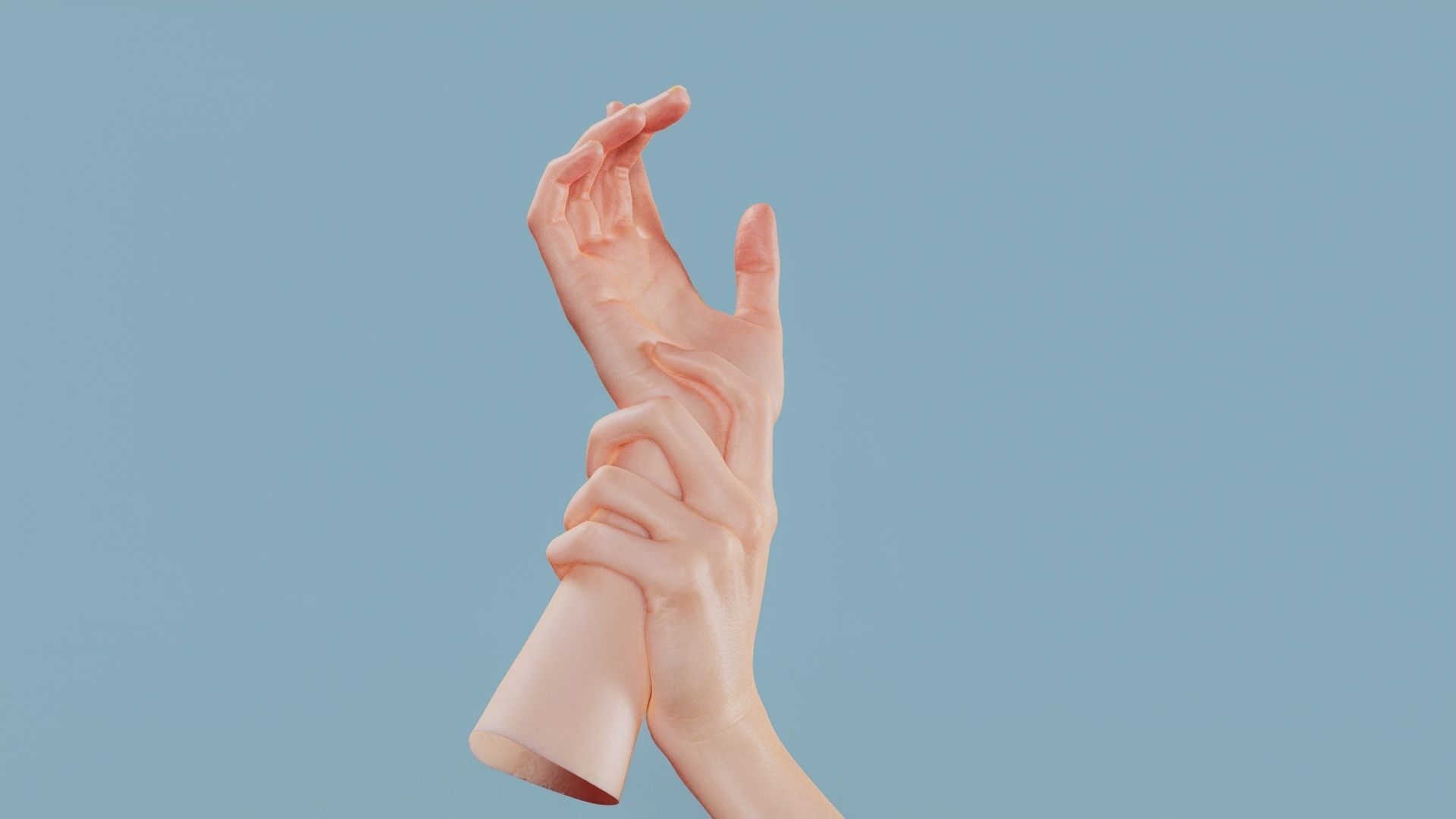 Hold My Hand Duo Hands 010 Low-poly 3D model_2