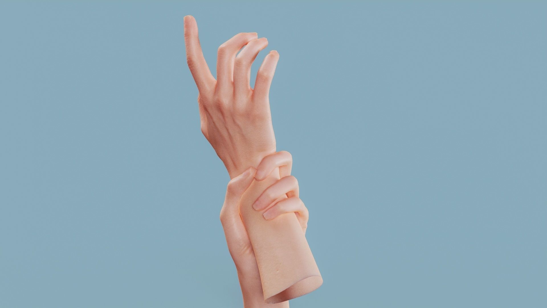 Hold My Hand Duo Hands 010 Low-poly 3D model_5