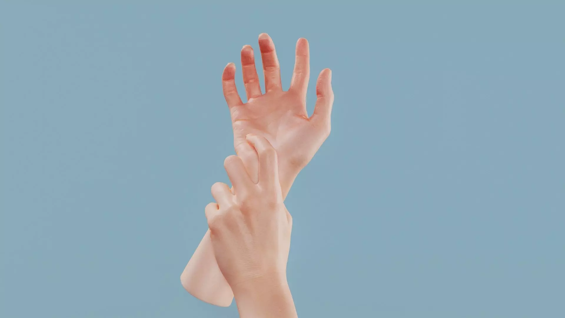 Hold My Hand Duo Hands 010 Low-poly 3D model_0