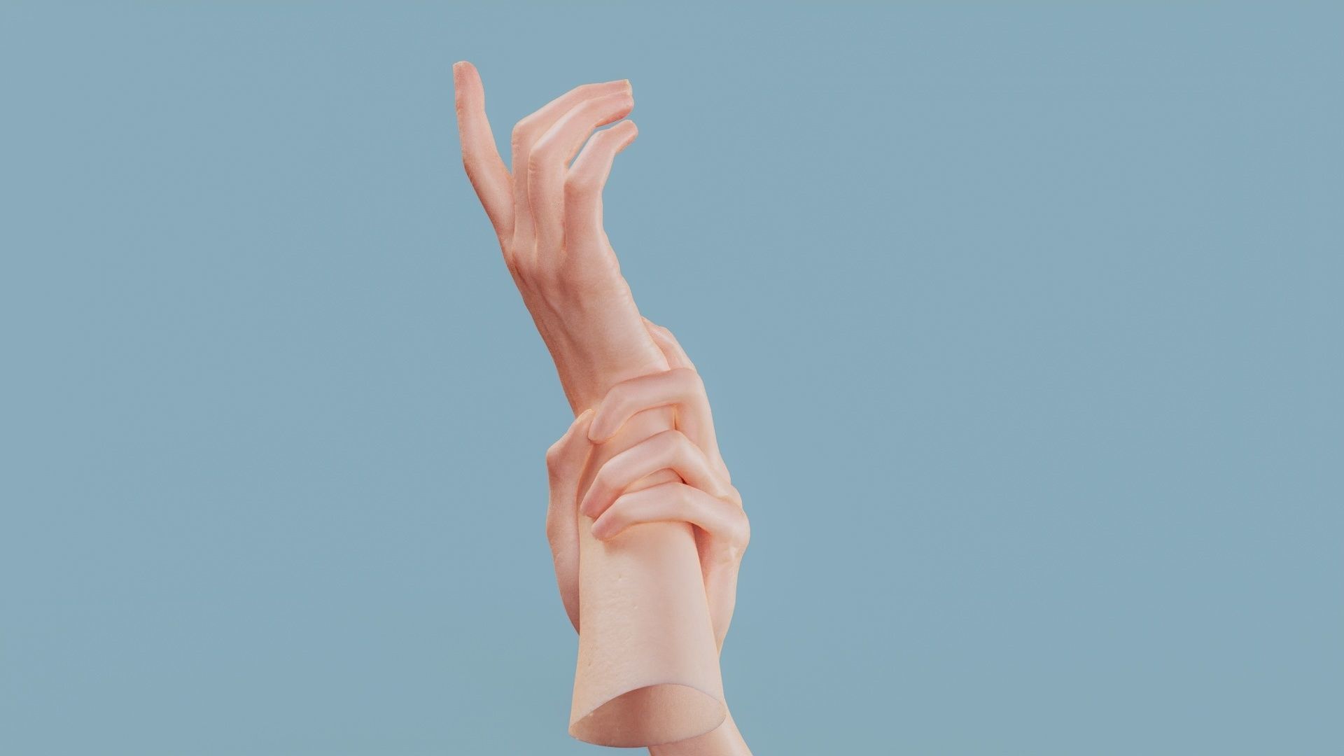 Hold My Hand Duo Hands 010 Low-poly 3D model_4