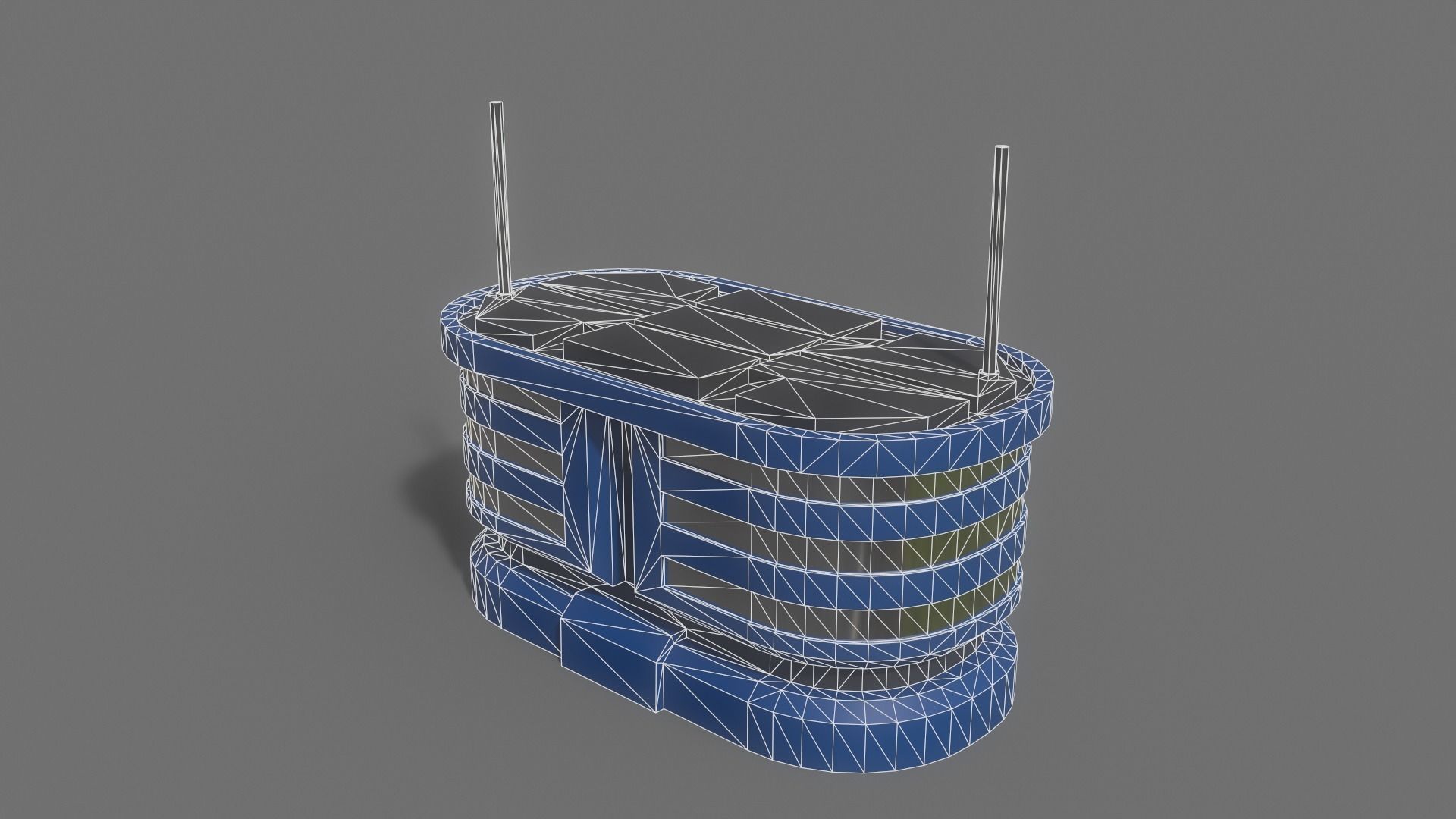 PBR Sci-Fi Building A04 Low-poly 3D model_10