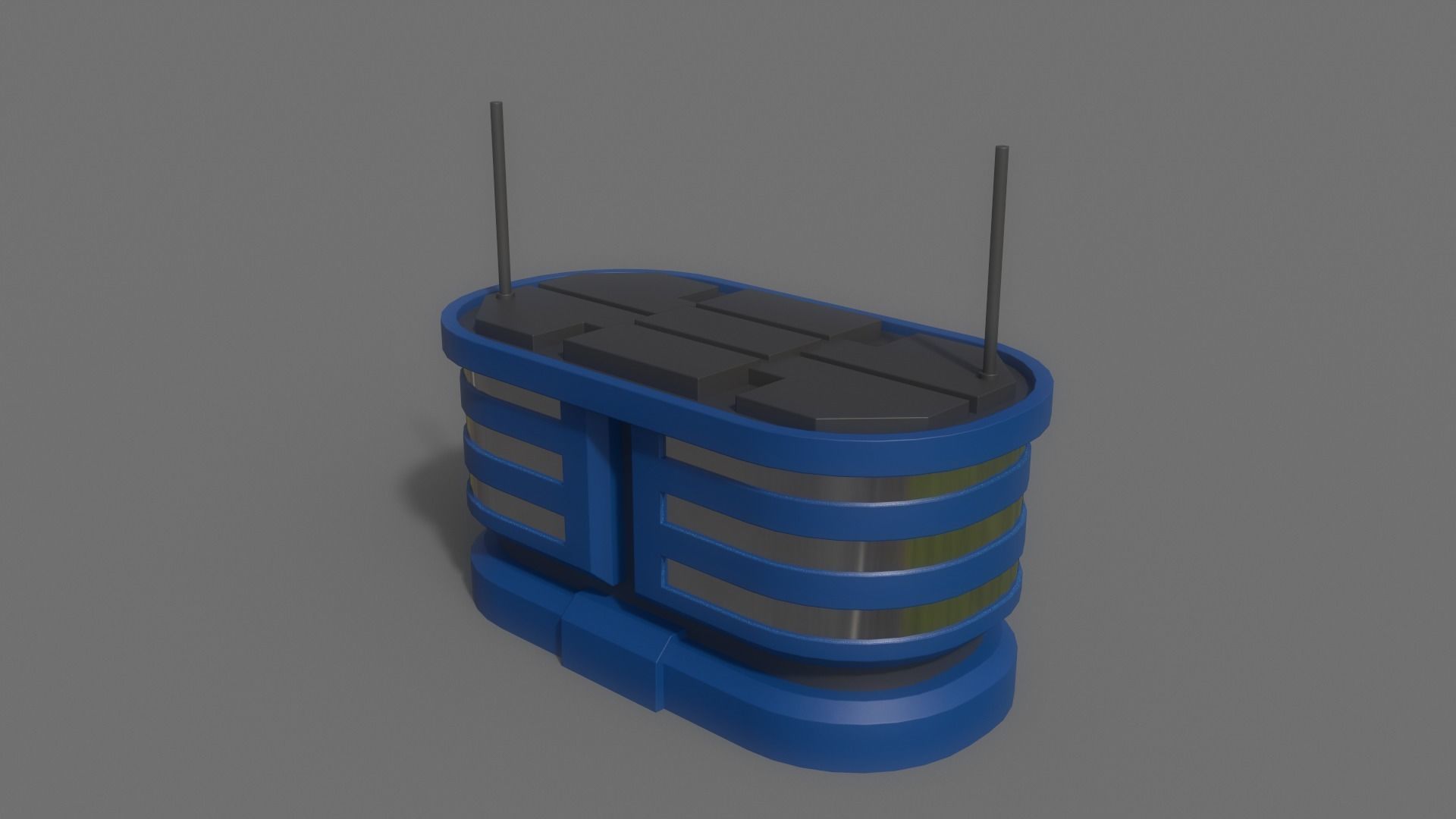 PBR Sci-Fi Building A04 Low-poly 3D model_7