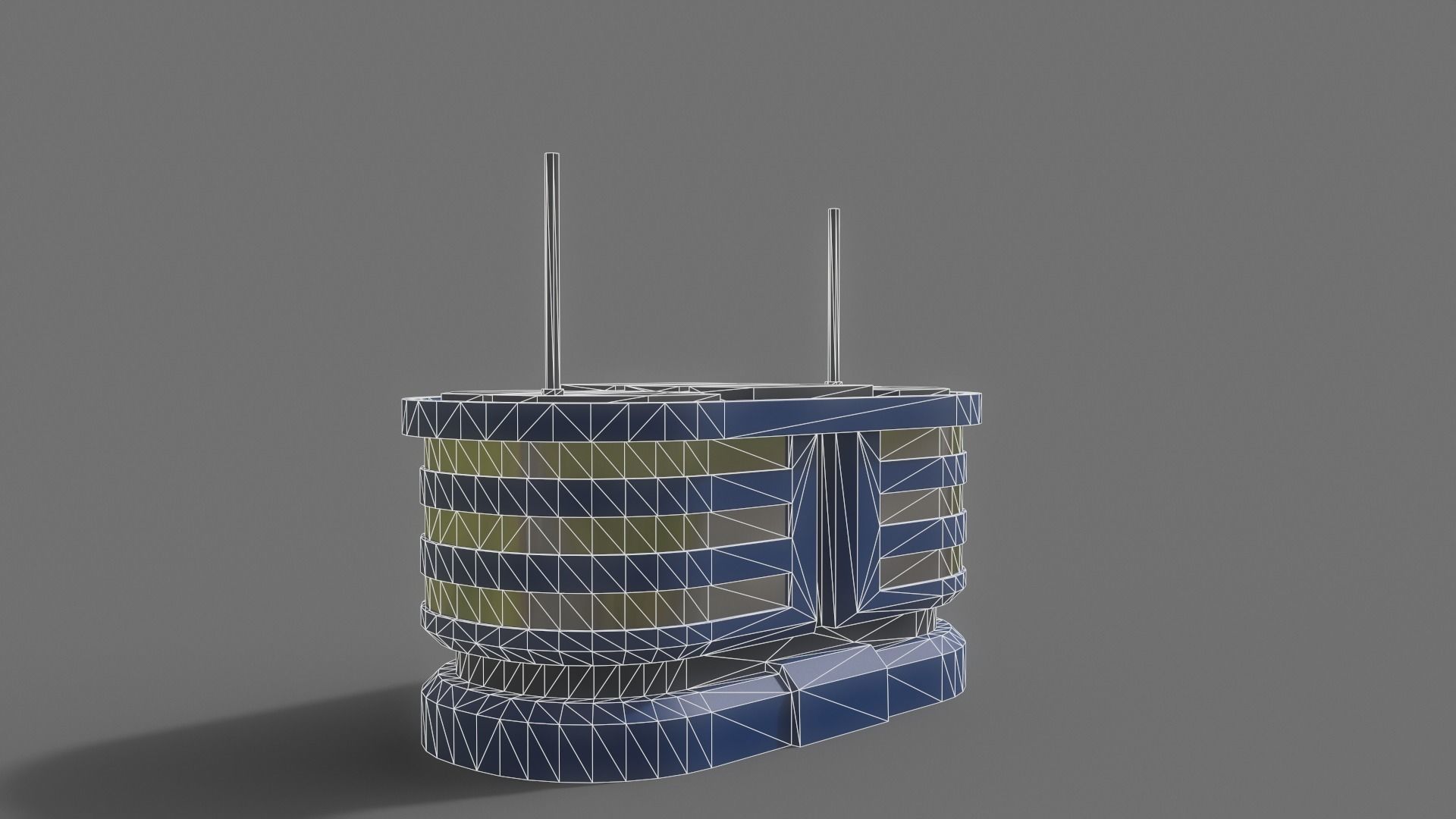 PBR Sci-Fi Building A04 Low-poly 3D model_11