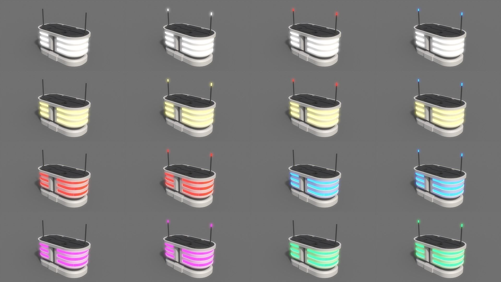 PBR Sci-Fi Building A04 Low-poly 3D model_3