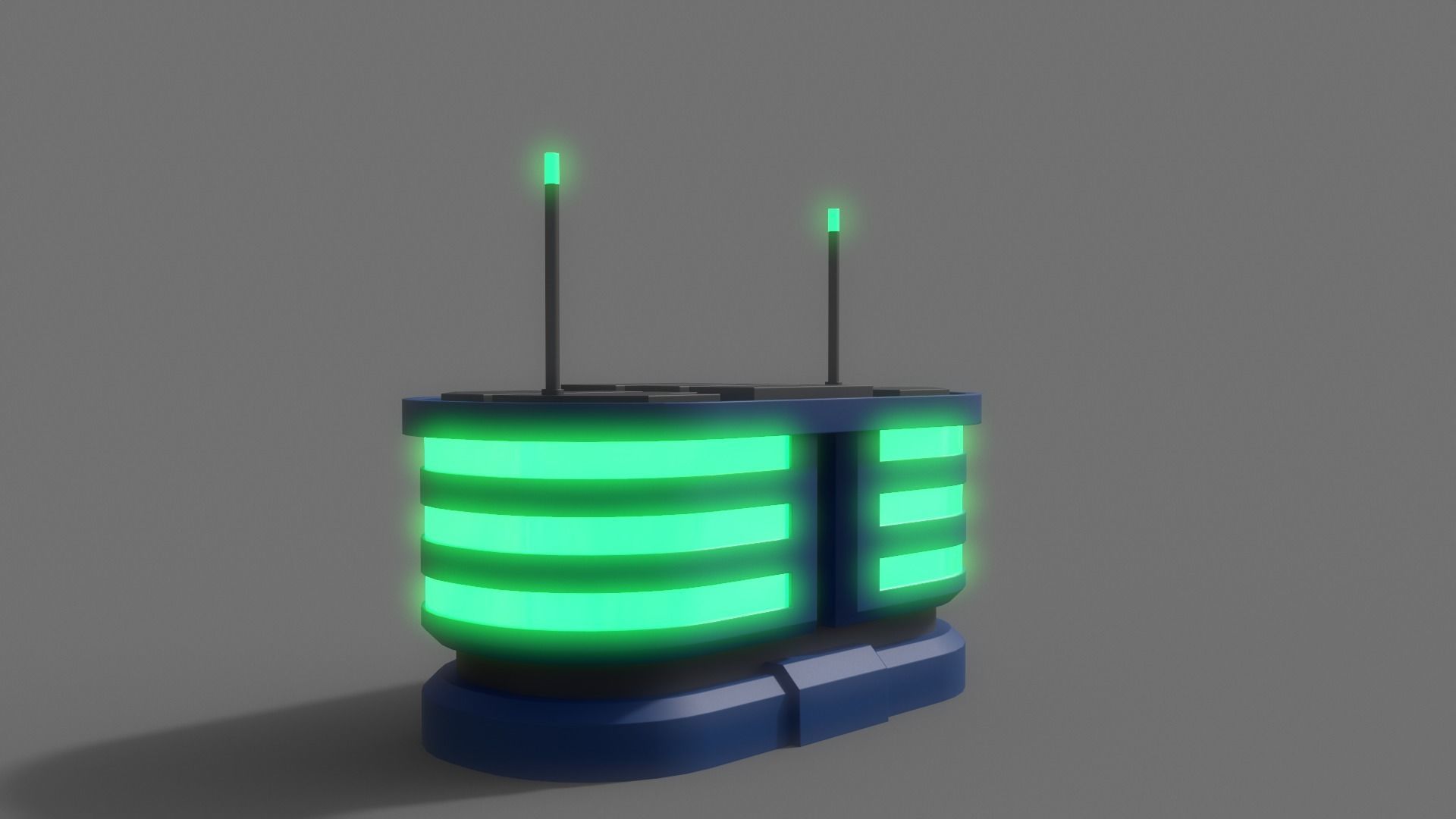 PBR Sci-Fi Building A04 Low-poly 3D model_5