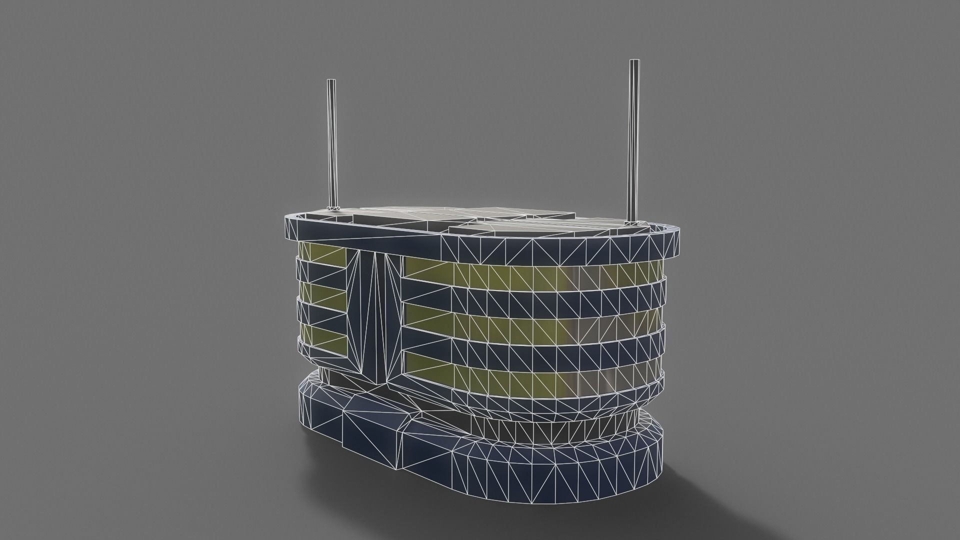 PBR Sci-Fi Building A04 Low-poly 3D model_12
