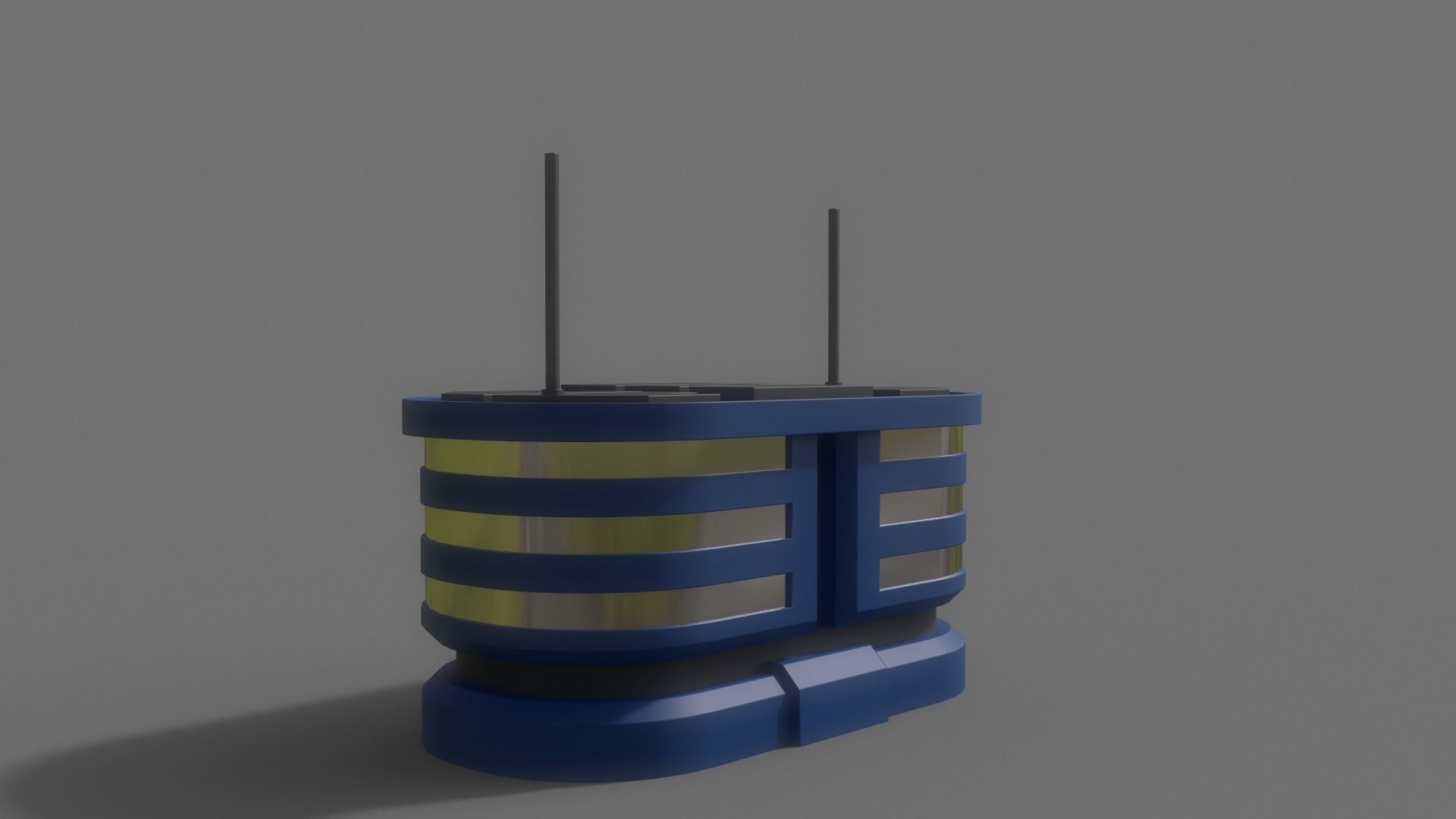 PBR Sci-Fi Building A04 Low-poly 3D model_8