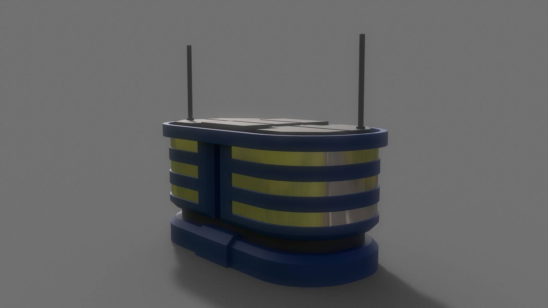 PBR Sci-Fi Building A04 Low-poly 3D model_9