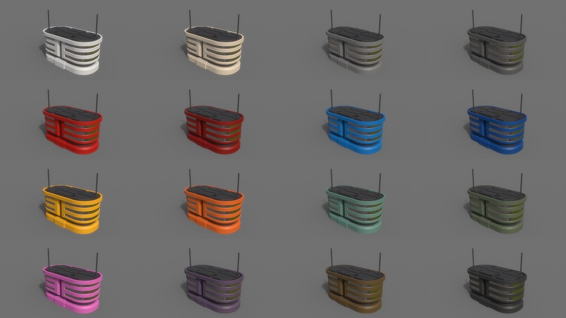 PBR Sci-Fi Building A04 Low-poly 3D model_2