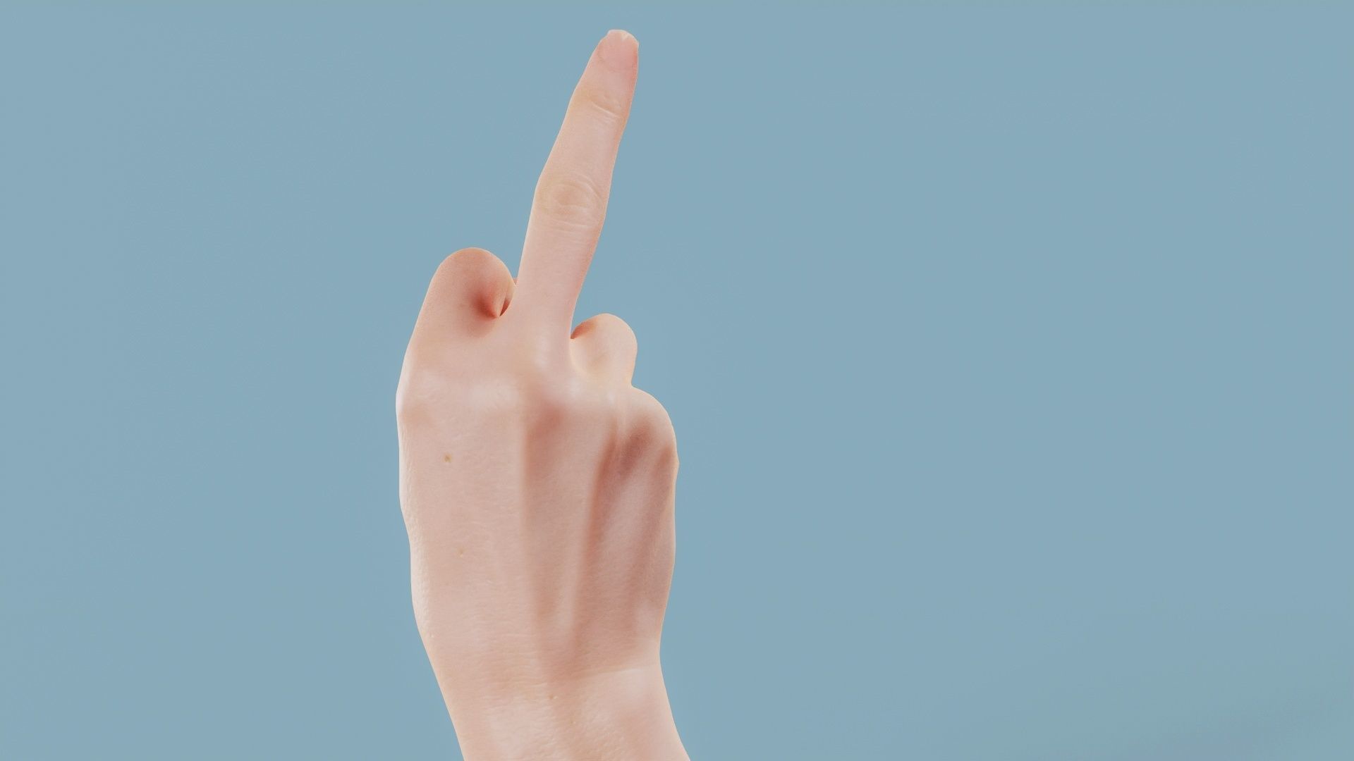 F You Single Hand 008 Low-poly 3D model_5